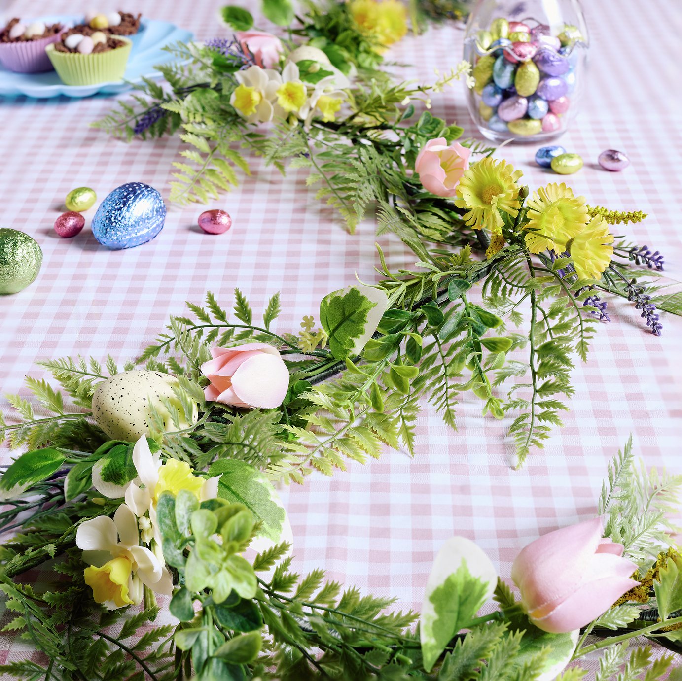 Argos Home Floral and Egg Easter Garland