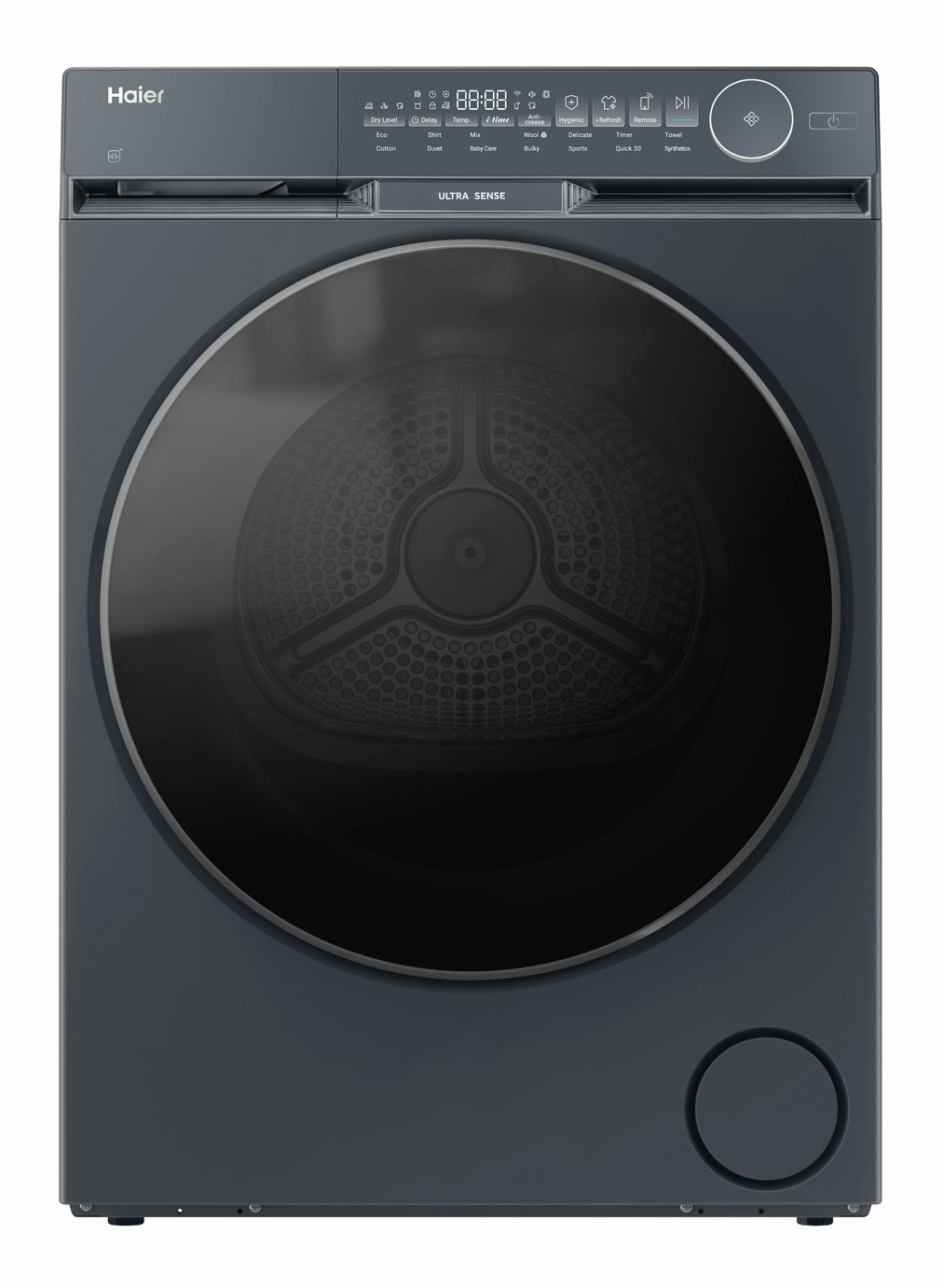 Haier HD100 CQ387GUUK 10KG Heat Pump Tumble Dryer - Graphite