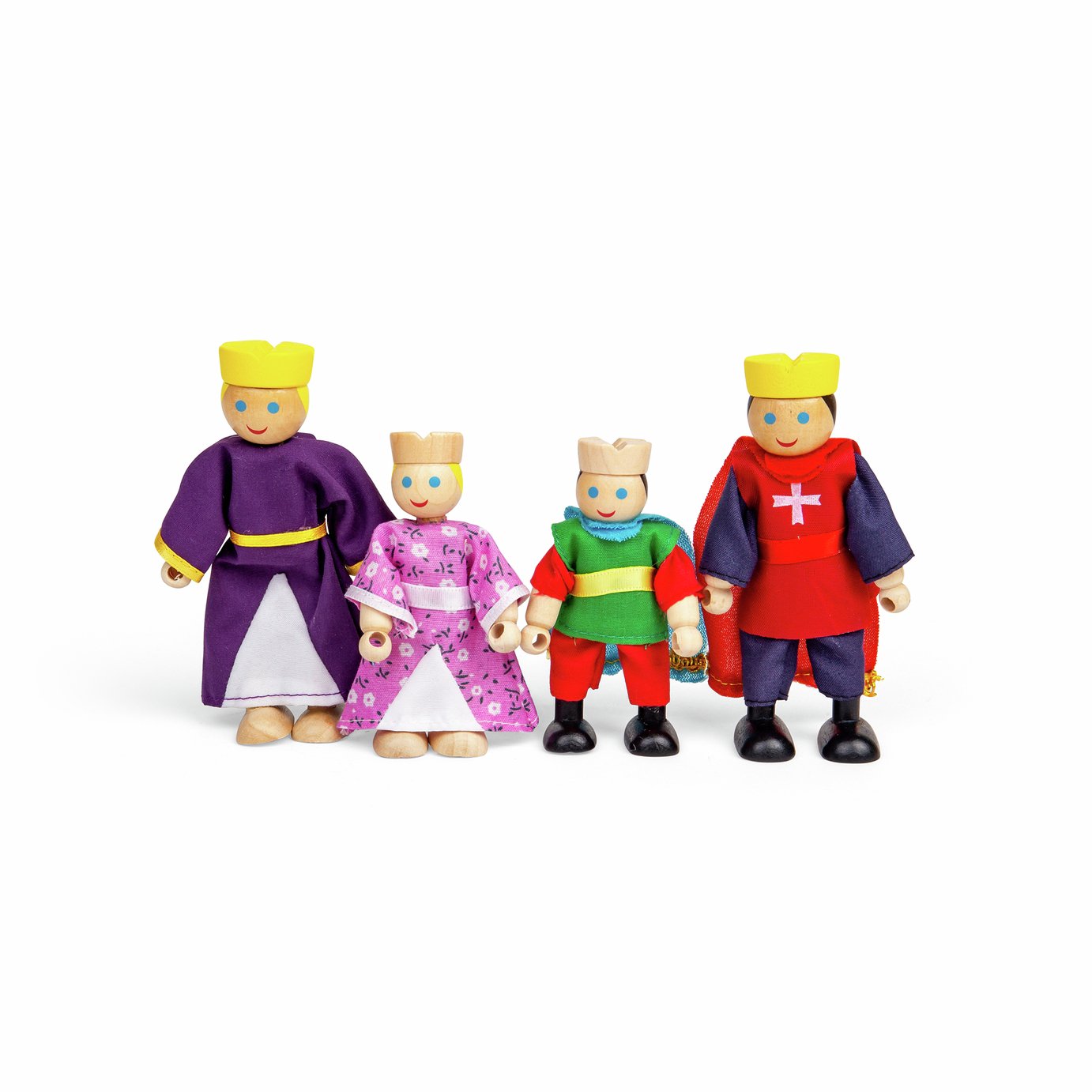 BIGJIGS Toys Wooden Royal Family Dolls Set