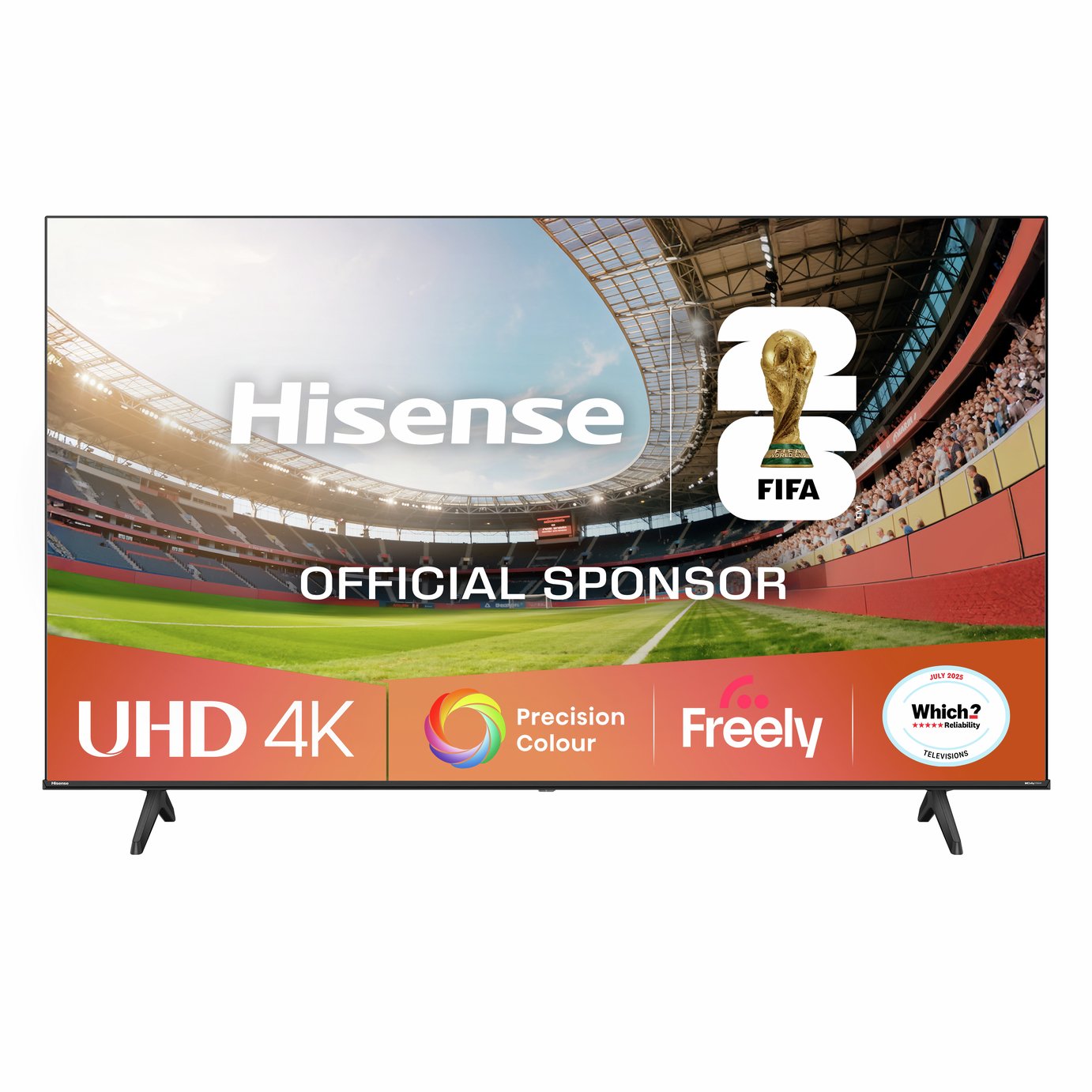 Hisense 75 Inch 75E6QTUK Smart 4K UHD HDR LED Freely TV