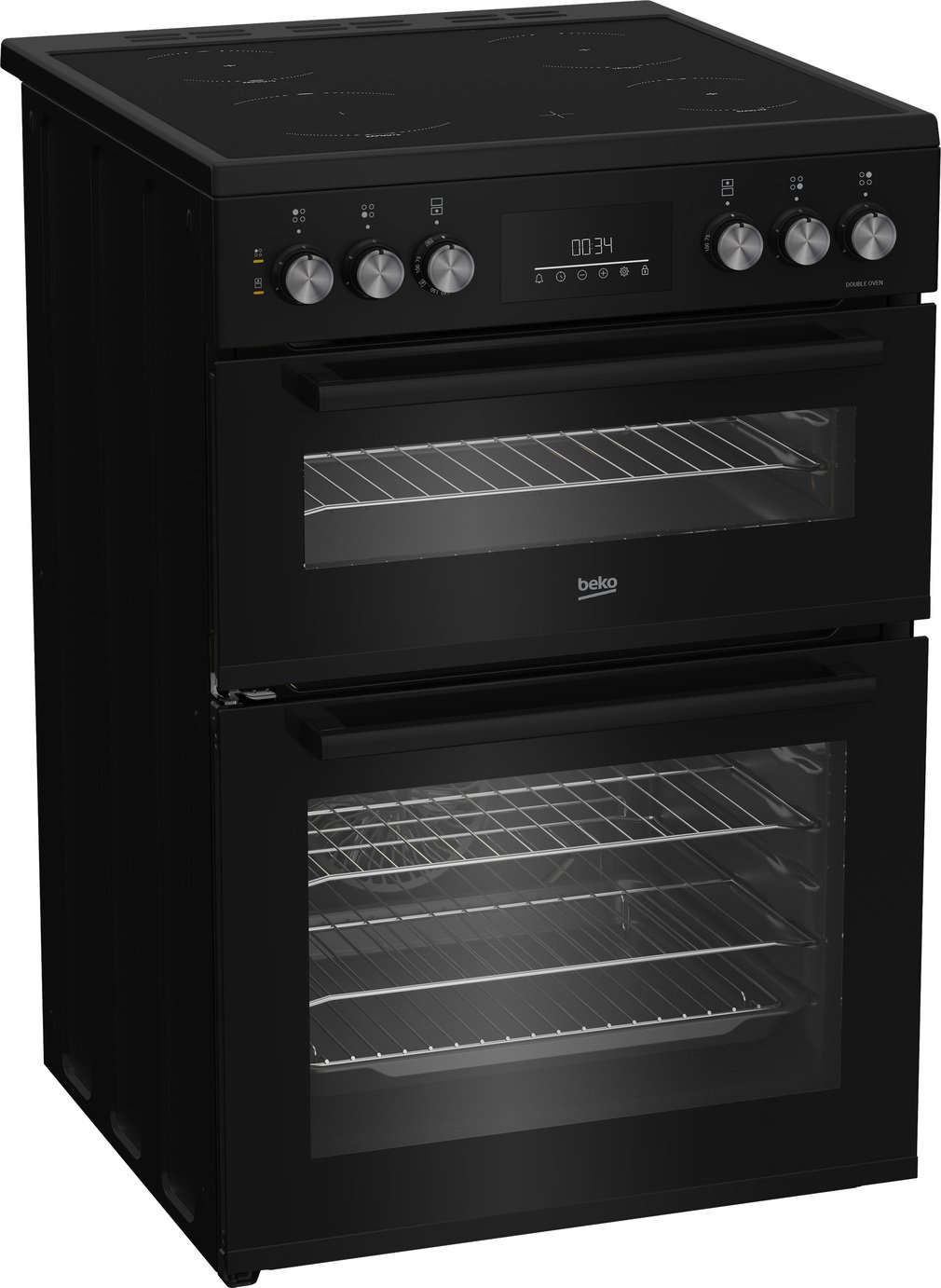 Beko FDC6731K 60cm Double Oven Electric Cooker - Black