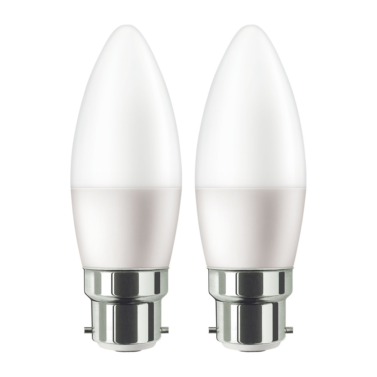 Argos Home 40W LED B22 Frosted Candle Light Bulb - 2 Pack
