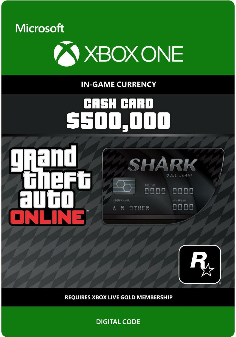 GTA 5 Bull Shark Cash Card Xbox One Digital Download