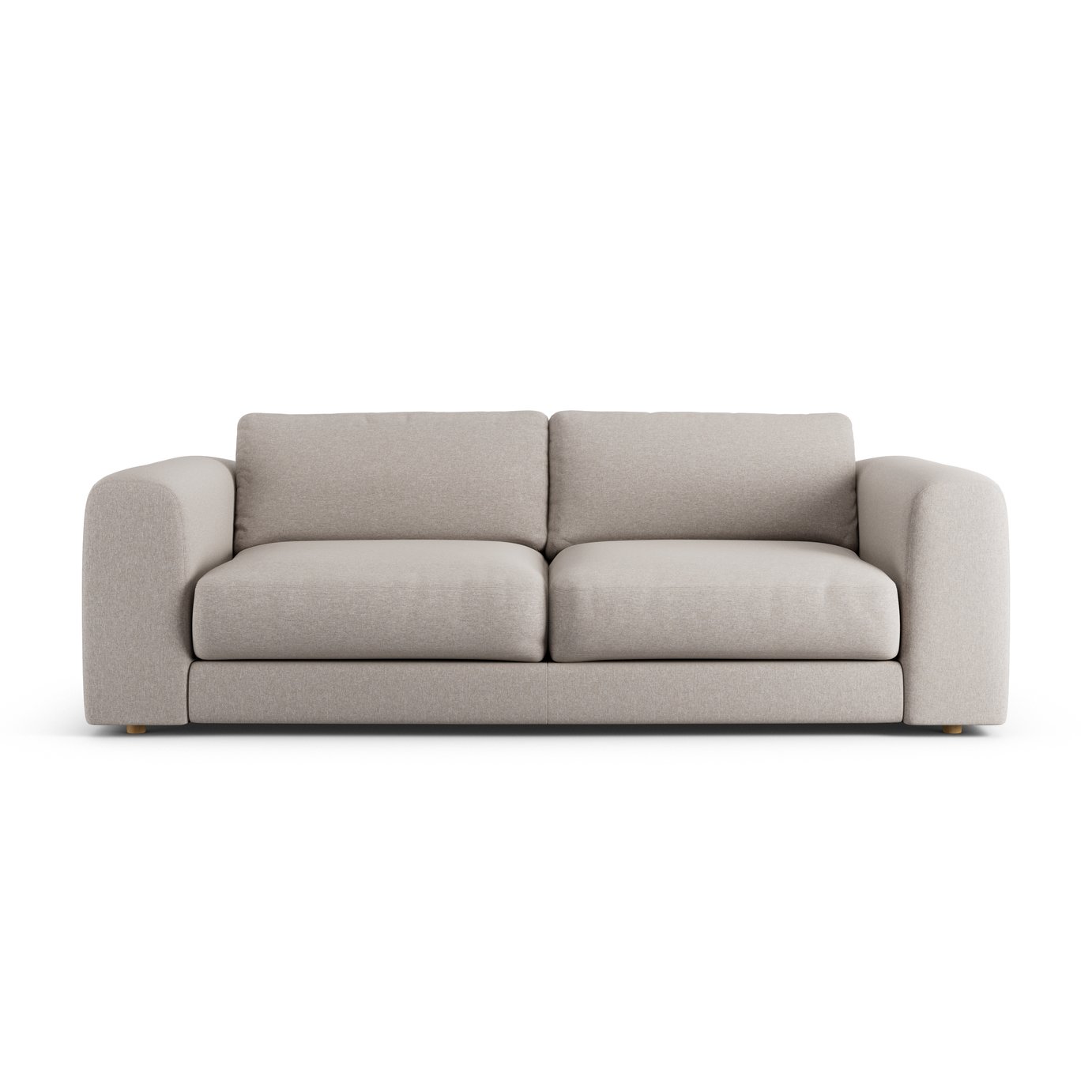 Habitat Ayr Fabric 4 Seater Sofa - Stone