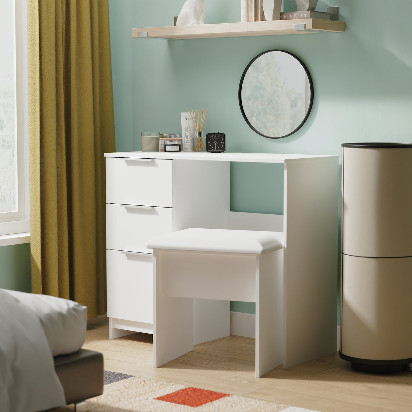 Livara Orillia 3 Drawer Dressing Table & Stool