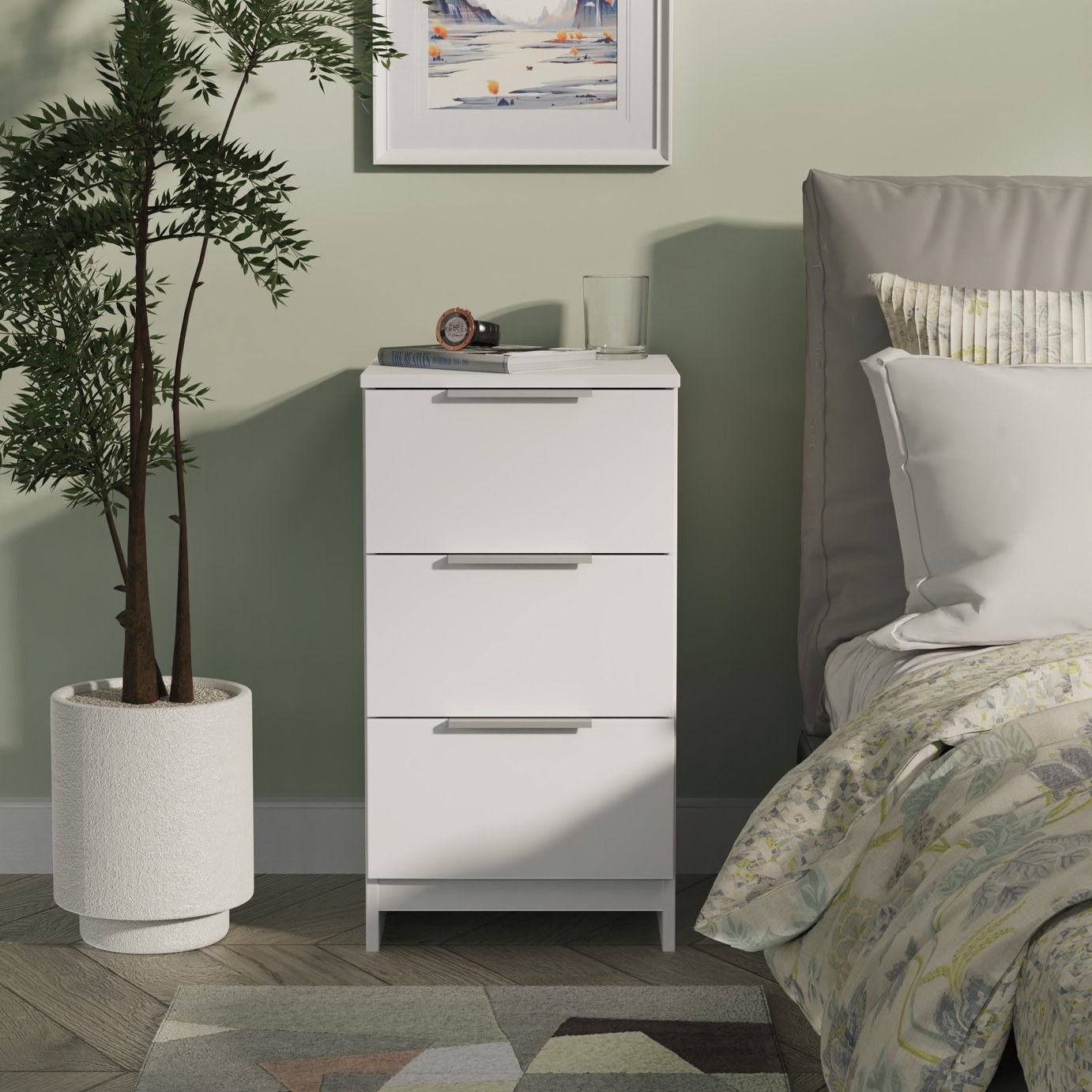 Welcome Orillia 3 Drawer Bedside Table
