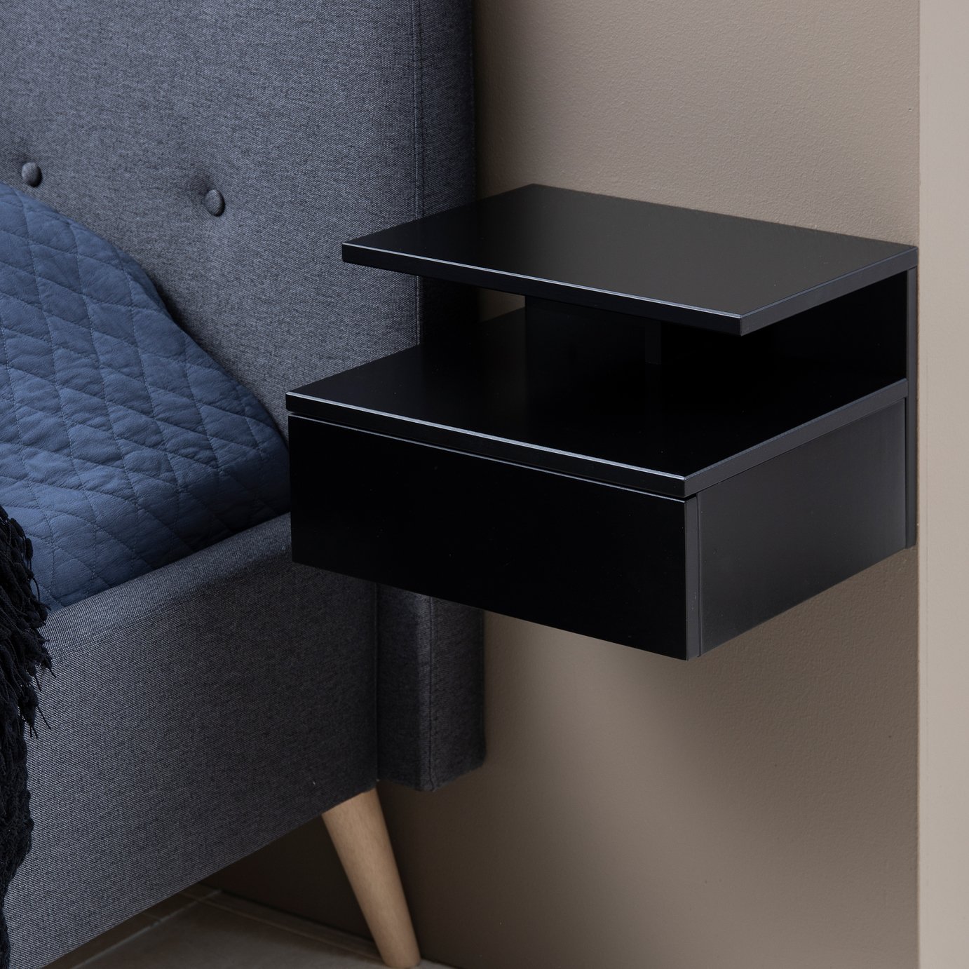Furniture To Go Ashlan 1 Drawer Bedside Table