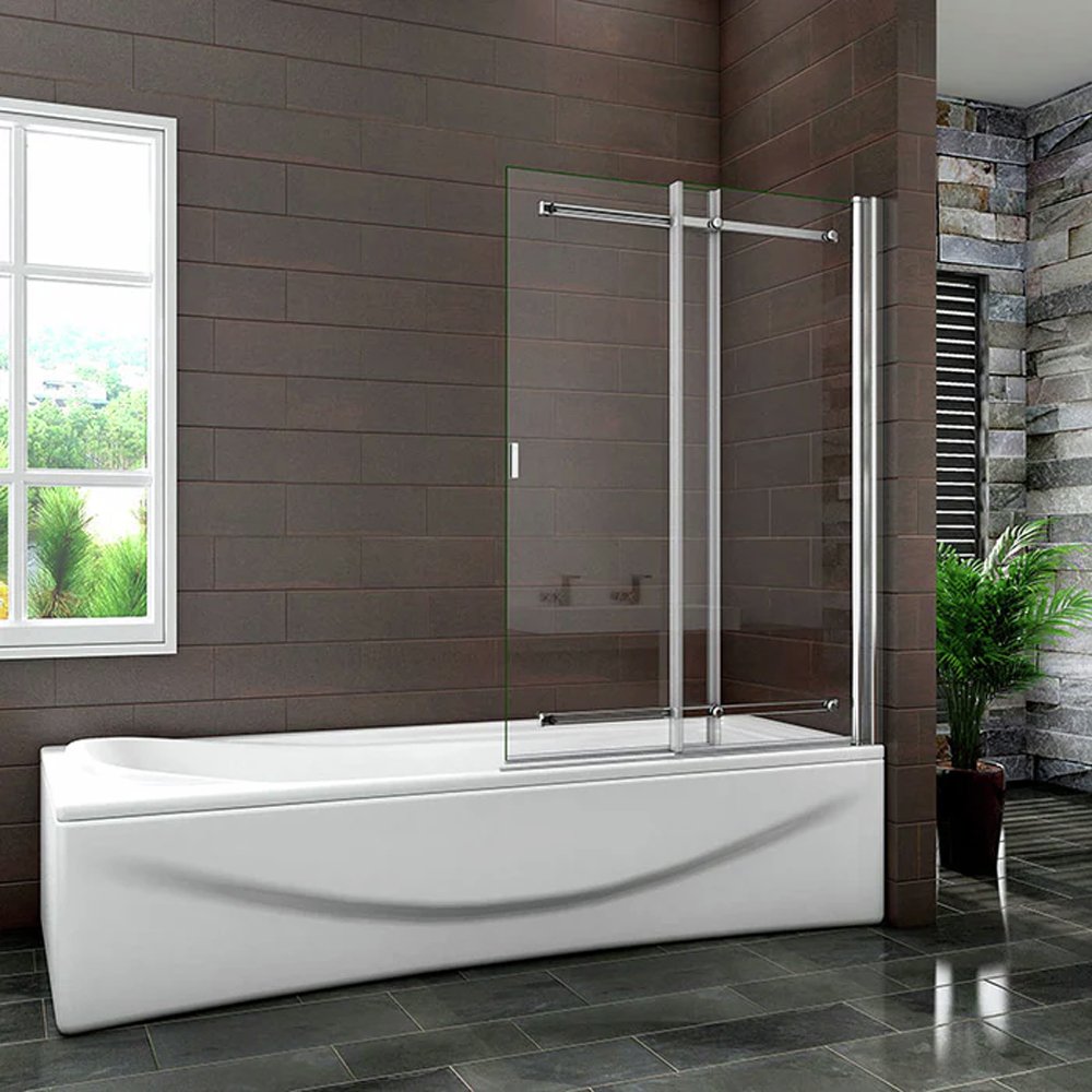 MLH 1400X820 Sliding Bathscreen - Silver