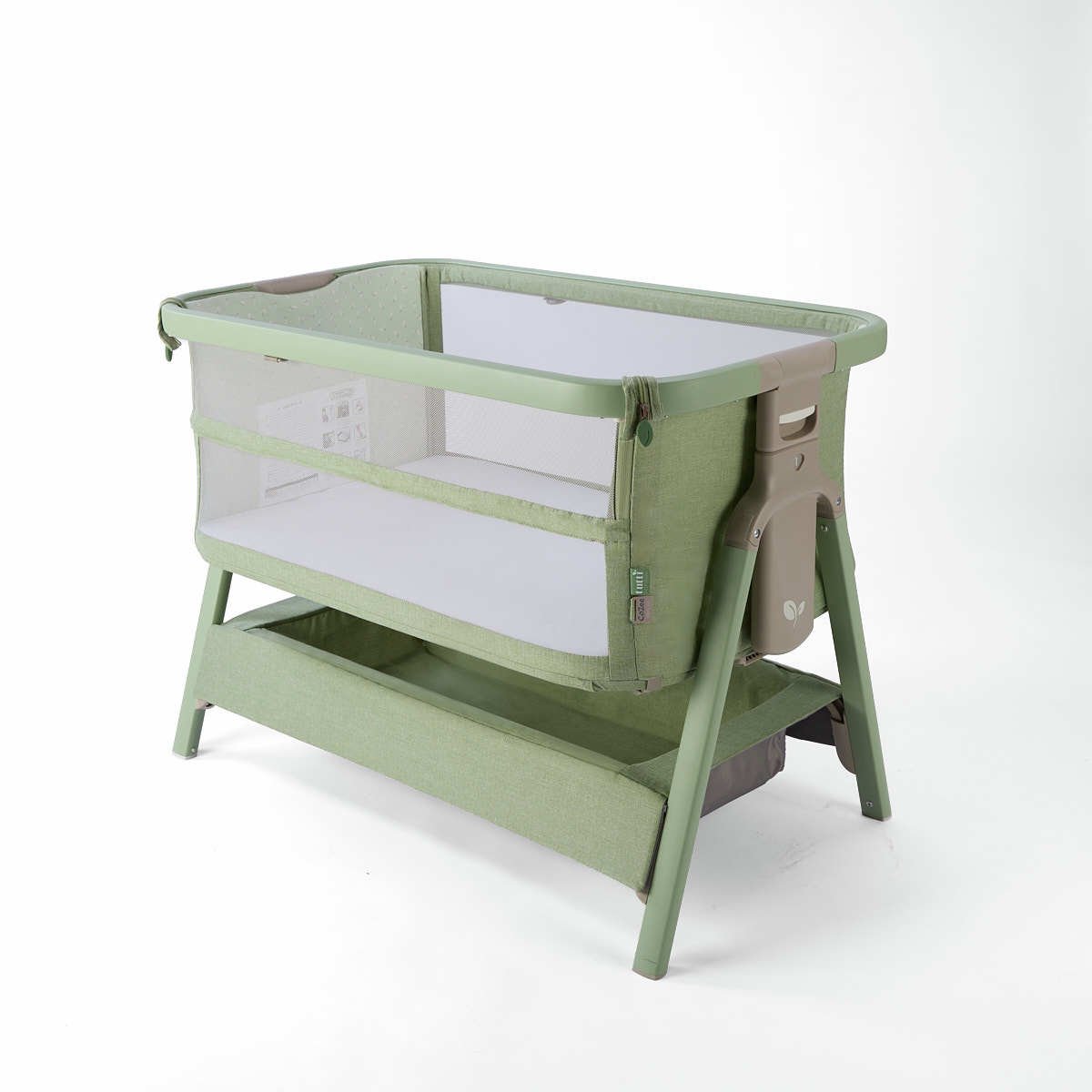 Tutti Bambini Cozee Zen Bedside Crib – Eucalyptus