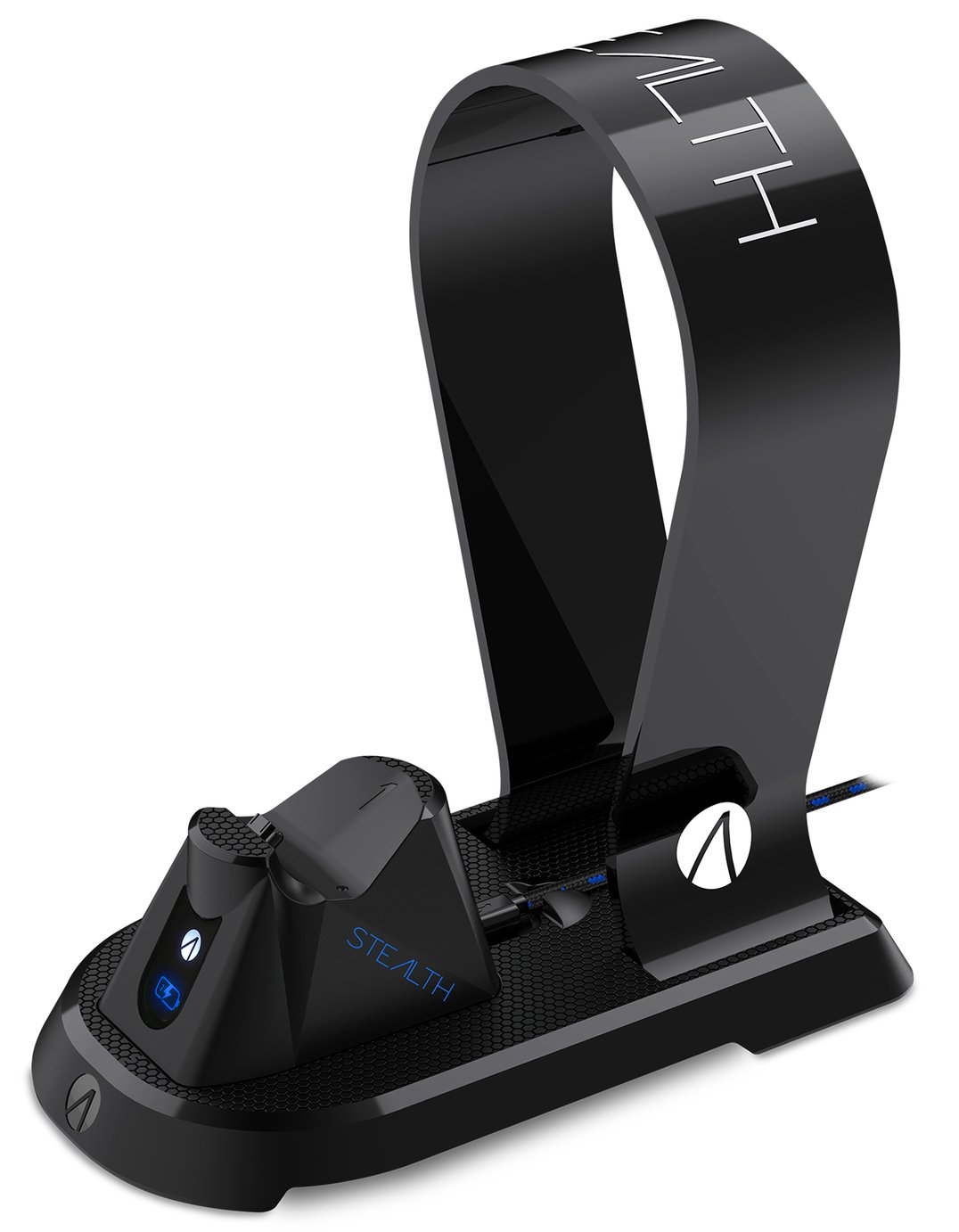 charging station with headphone stand