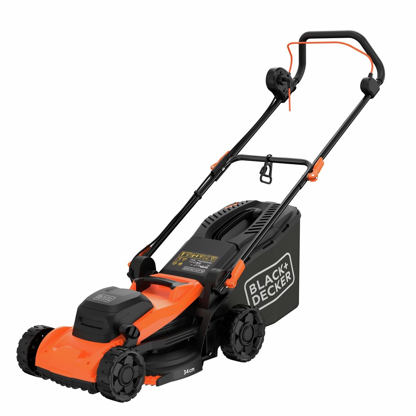 Black+Decker BEMWP340-GB 34cm Corded Rotary Lawnmower -1400W
