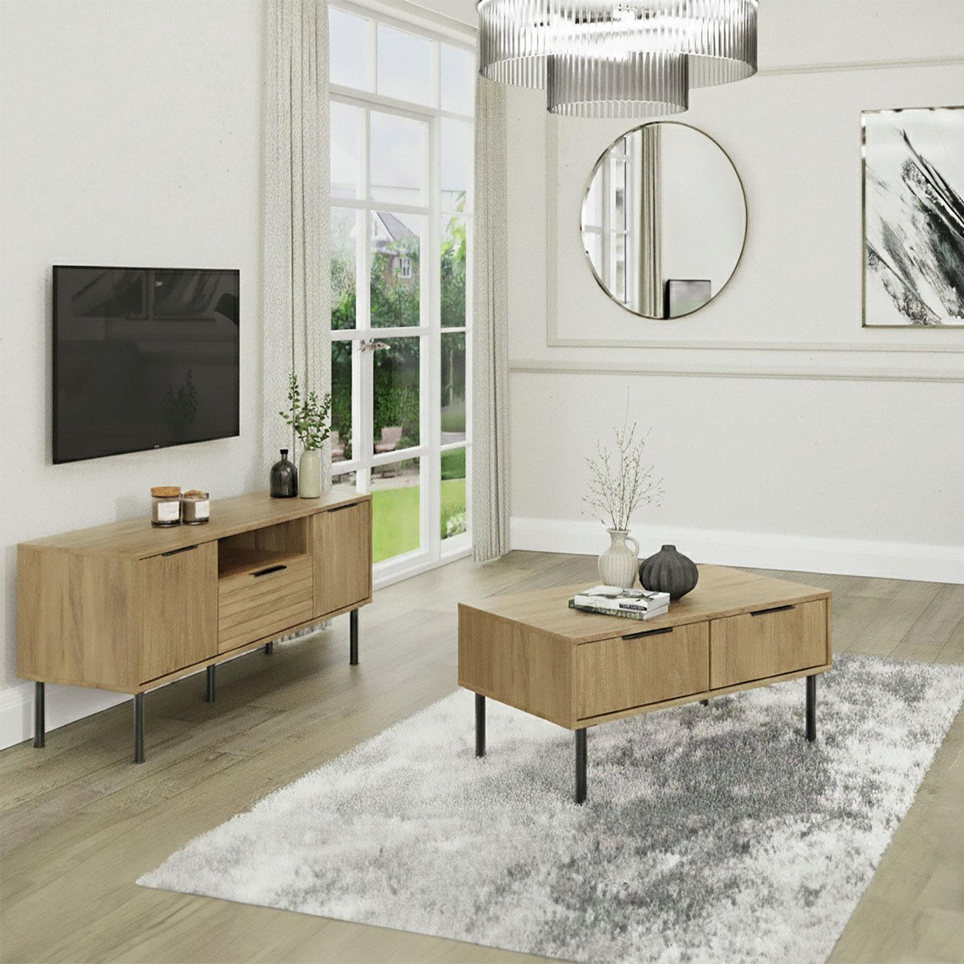 GFW Nervata Coffee Table and TV Unit