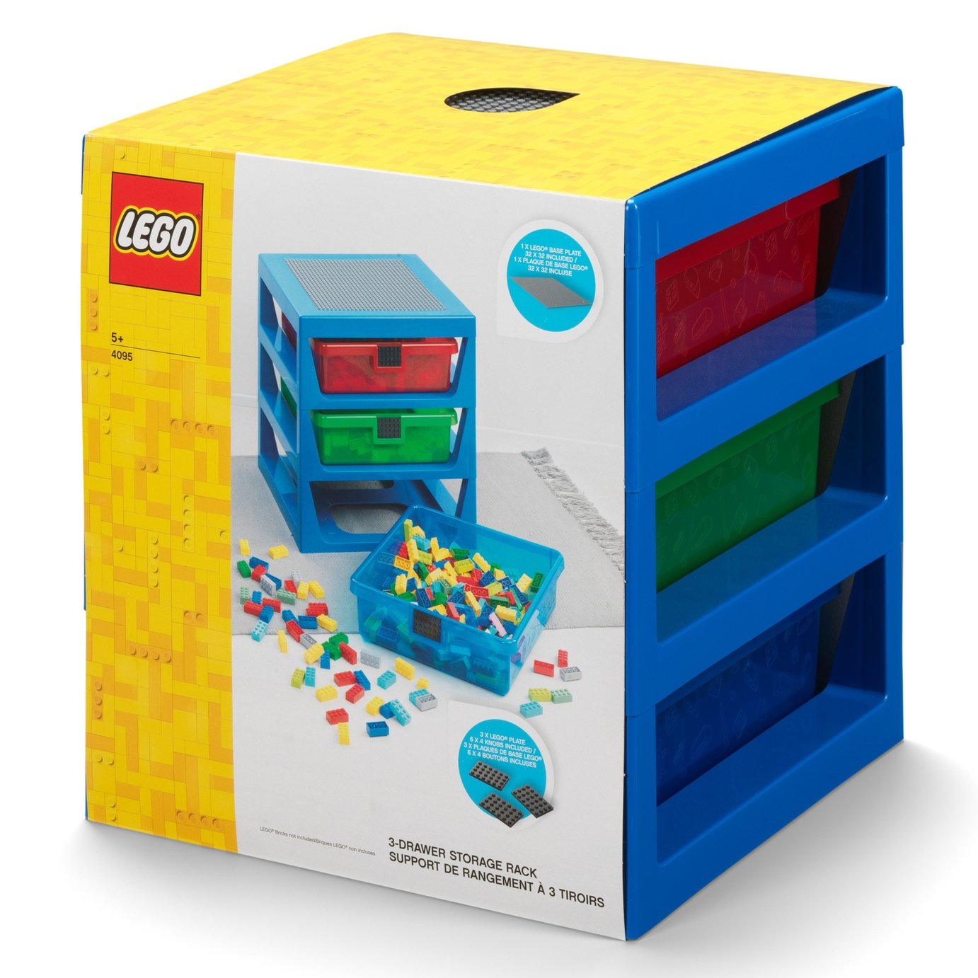 LEGO 3-Drawer Storage Rack - Blue