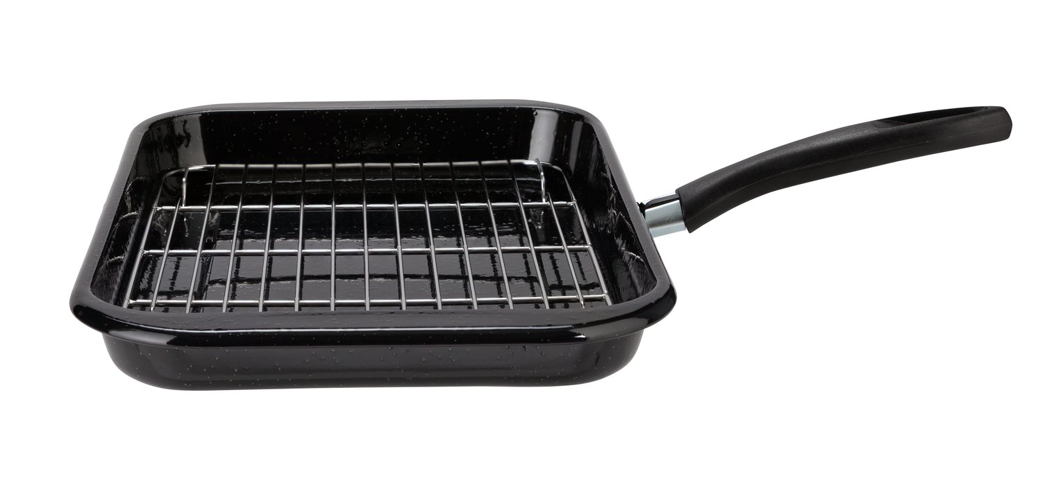 Argos Home Rectangular Enamel Grill Pan