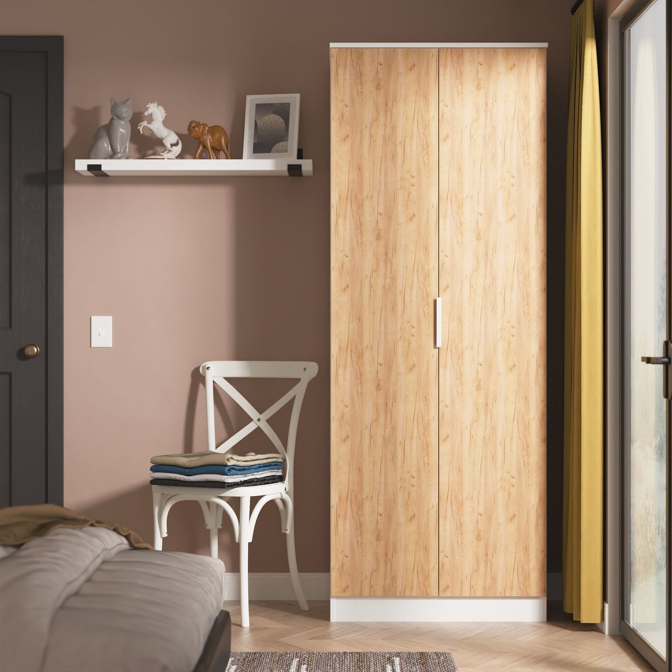 Welcome Orillia 2 Door Wardrobe - White & Oak