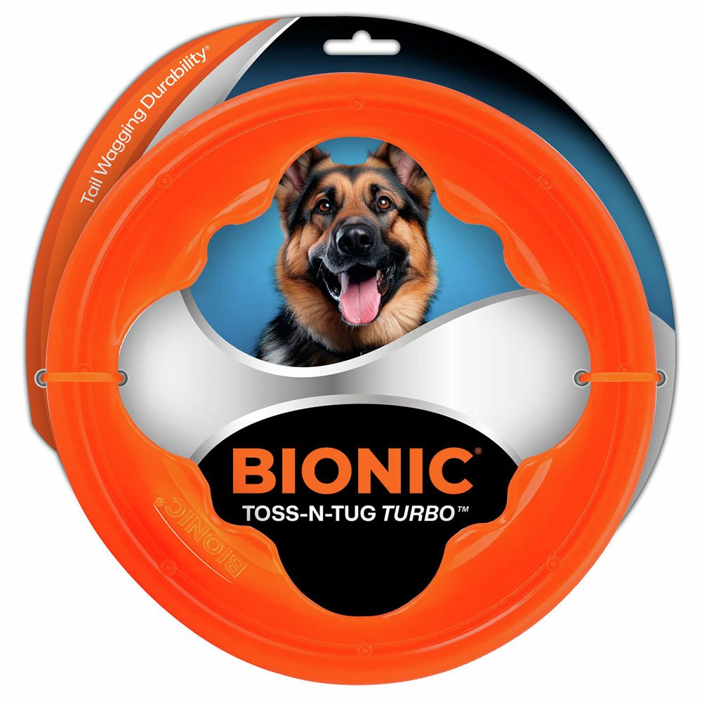 Bionic Toss N Tug Turbo Pet Toy - Orange