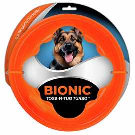 Bionic Toss N Tug Turbo Pet Toy - Orange