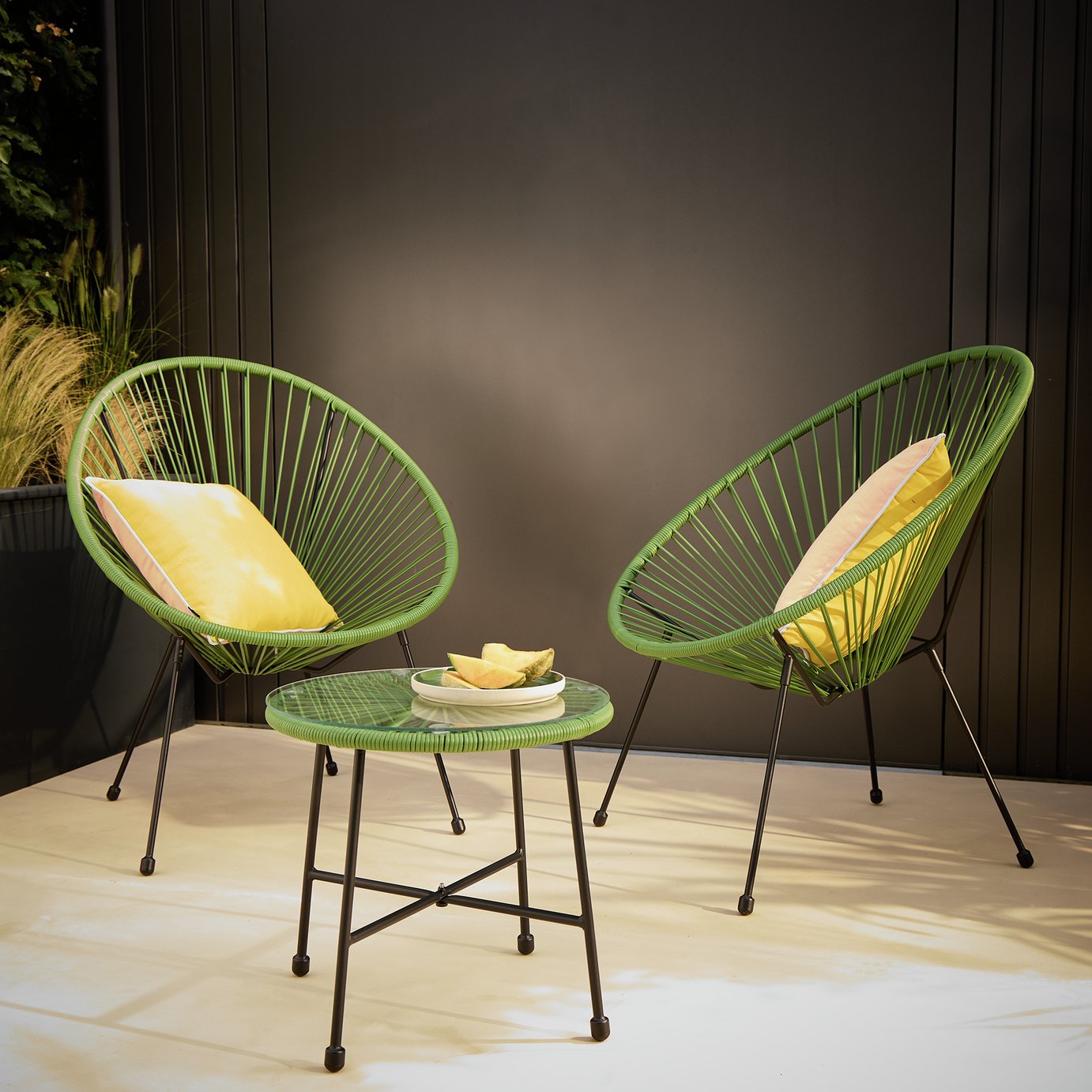 Argos Home Serenity 2 Seater Metal Garden Bistro Set - Green