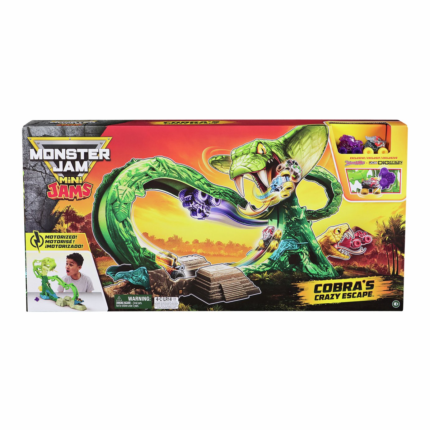 Monster Jam Mini Jams Cobra's Crazy Escape Playset