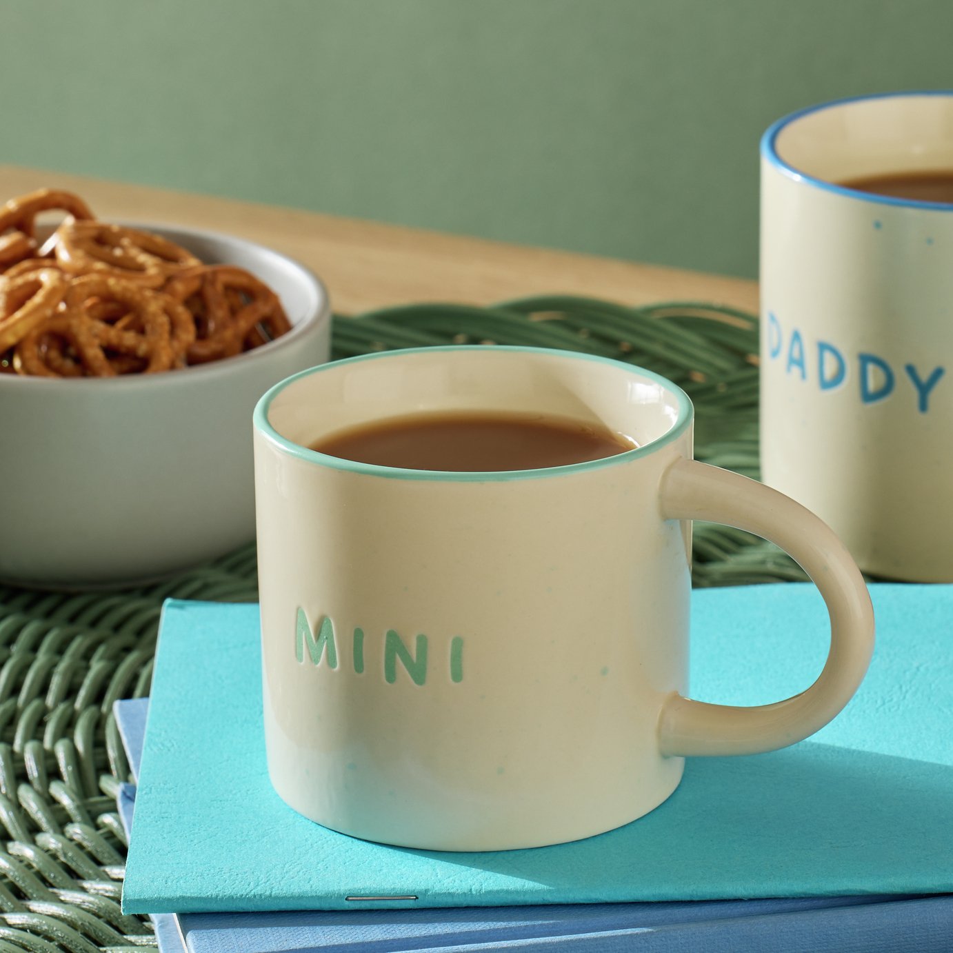 Argos Home Green Mini Text Decal Ceramic Mug
