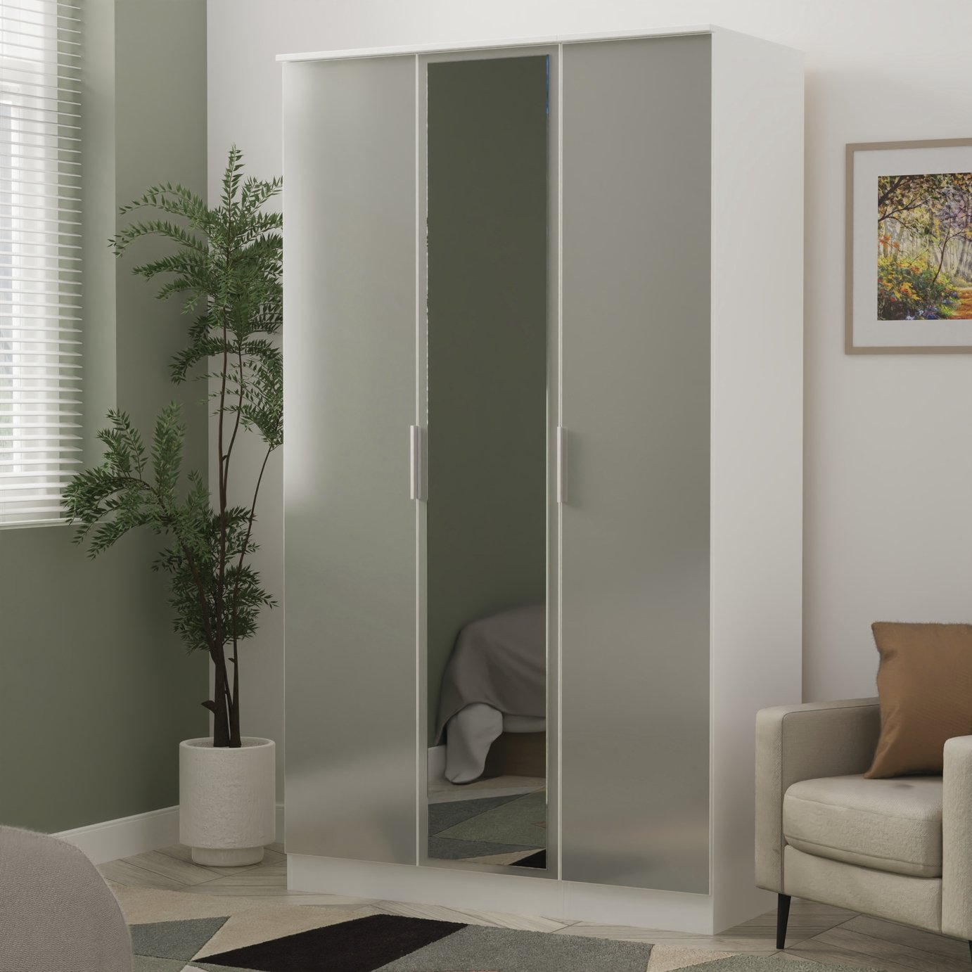 Welcome Orillia 3 Door Mirror Wardrobe