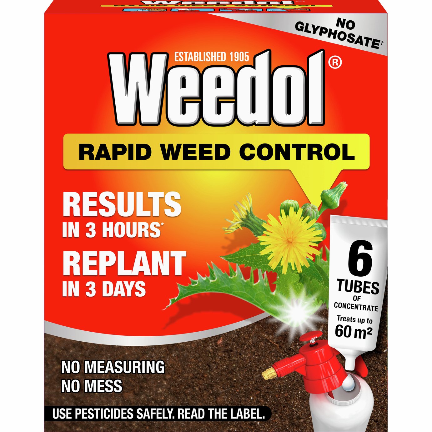 Weedol Rapid Weed Control Concentrate Tubes - 6 Pack