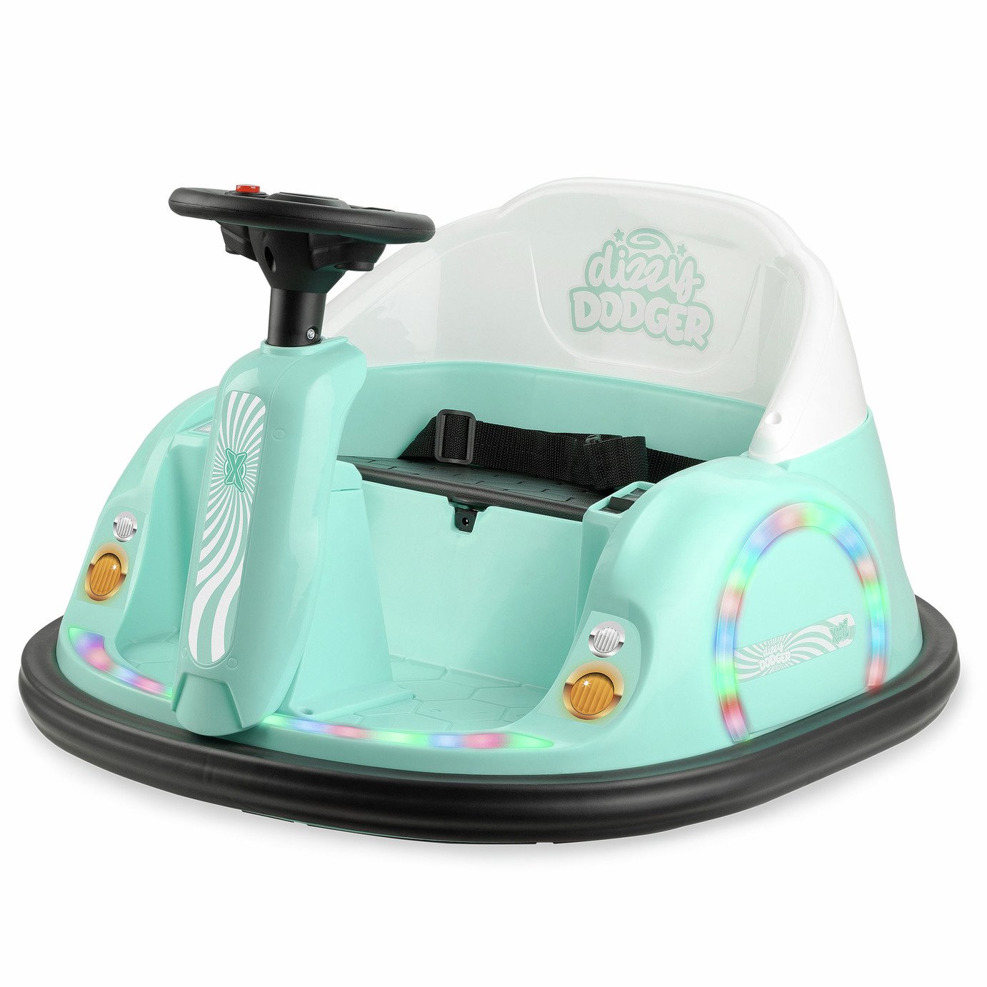 Xootz Dizzy Dodger Bumper Car Electric Ride On - Mint Green
