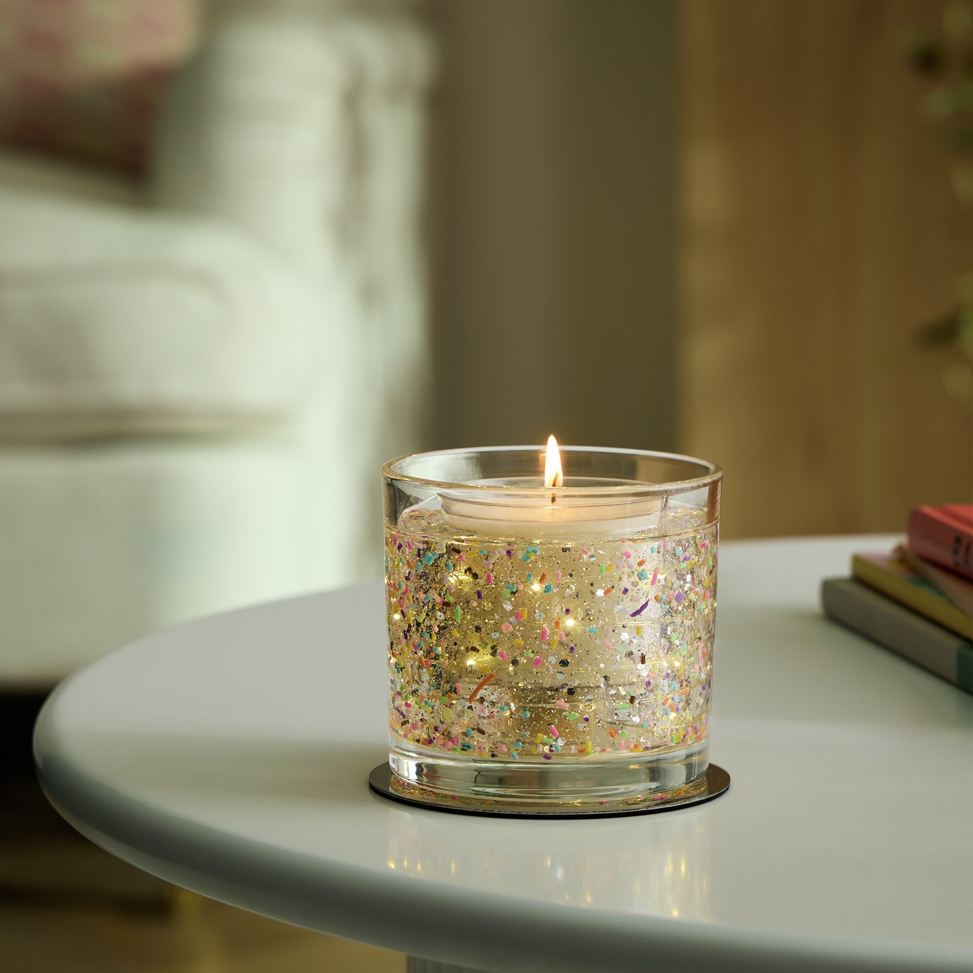 Argos Home Funfetti Refillable Gel Candle-Patchouli & Amber