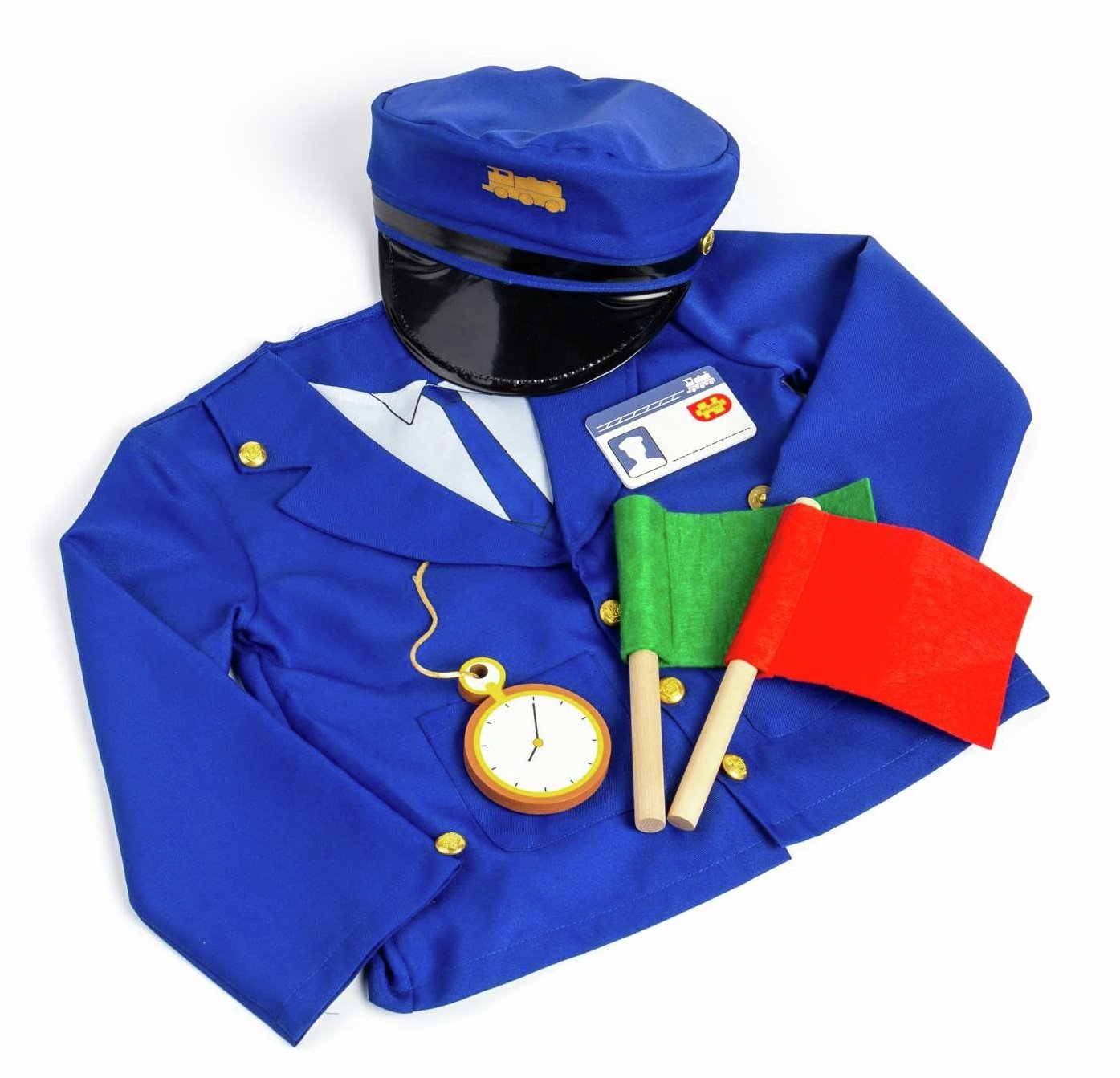 BIGJIGS Toys Train Conductor Dress-Up Set