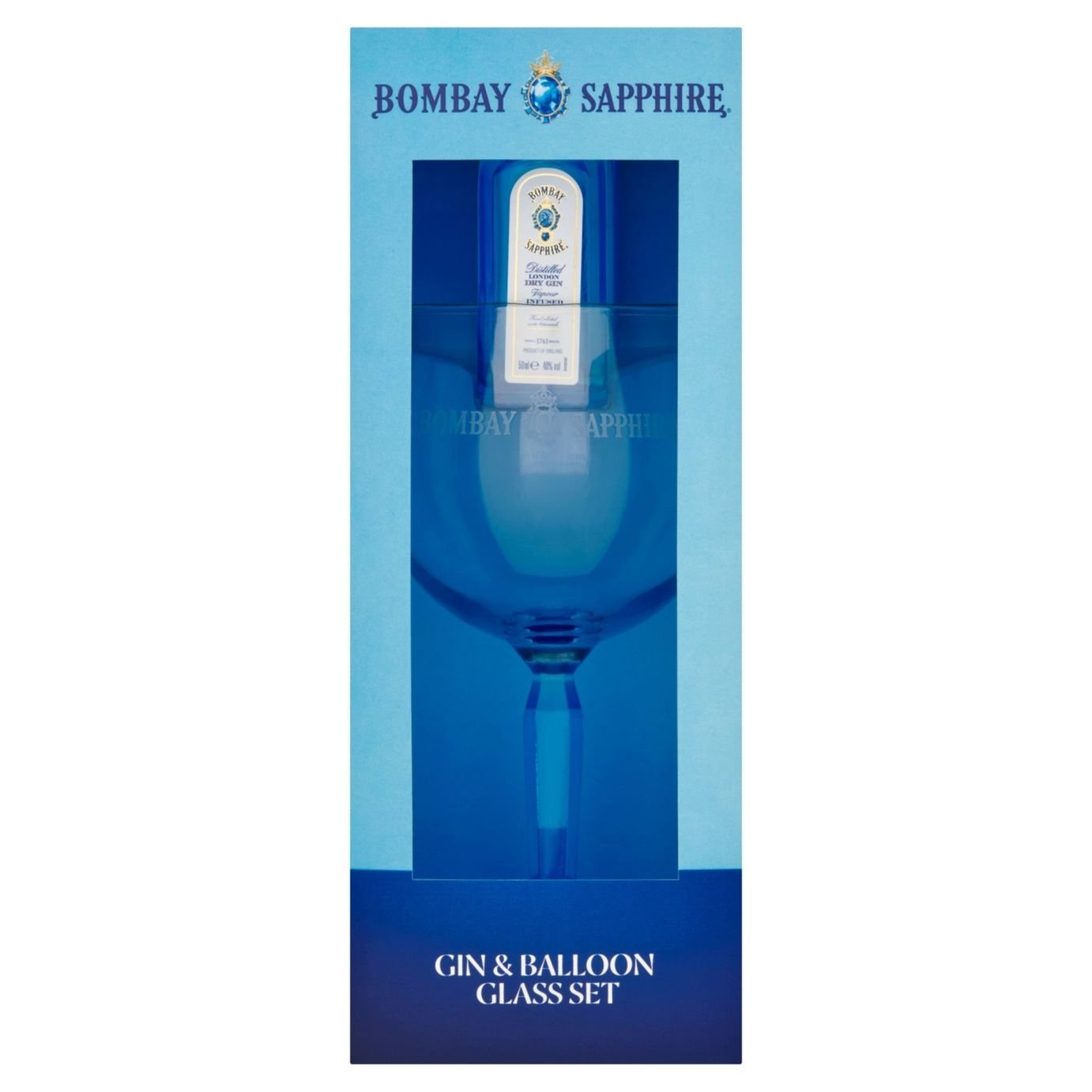 Bombay Sapphire Gin And Balloon Glass Gift Set