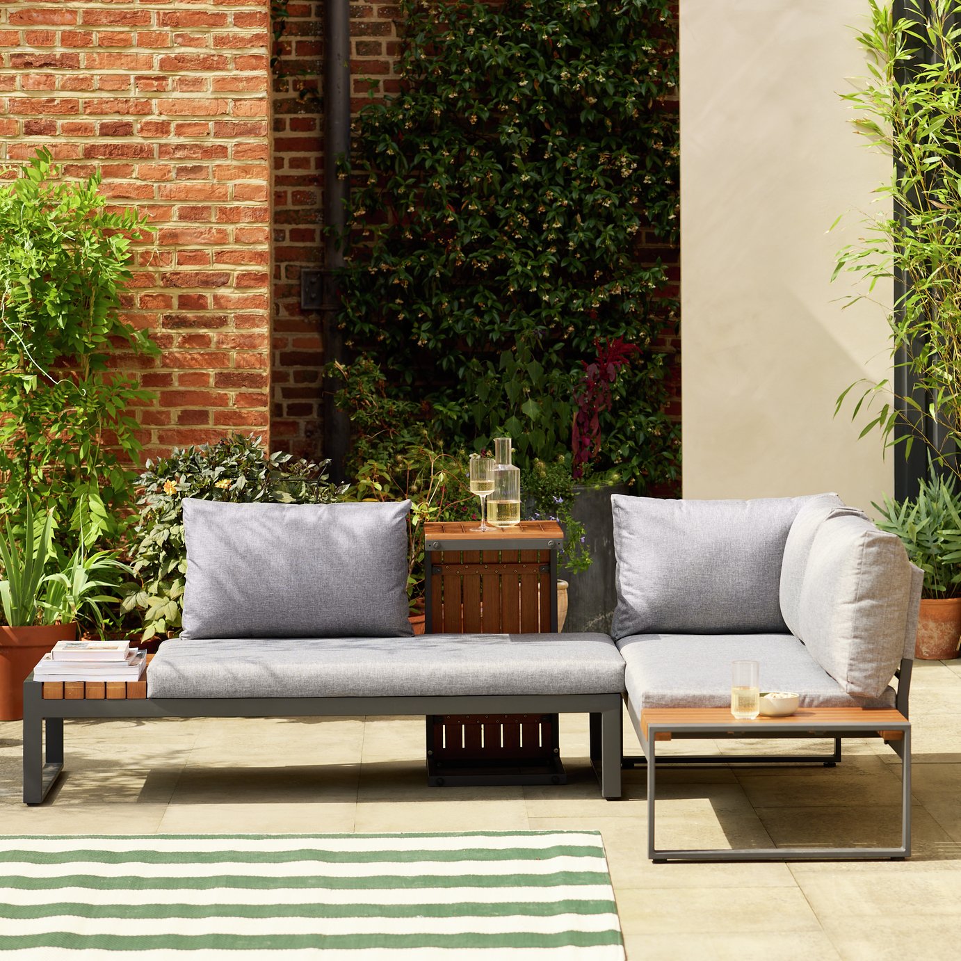 Habitat Multi Way Garden Modular 4 Seater Sofa Set - Grey