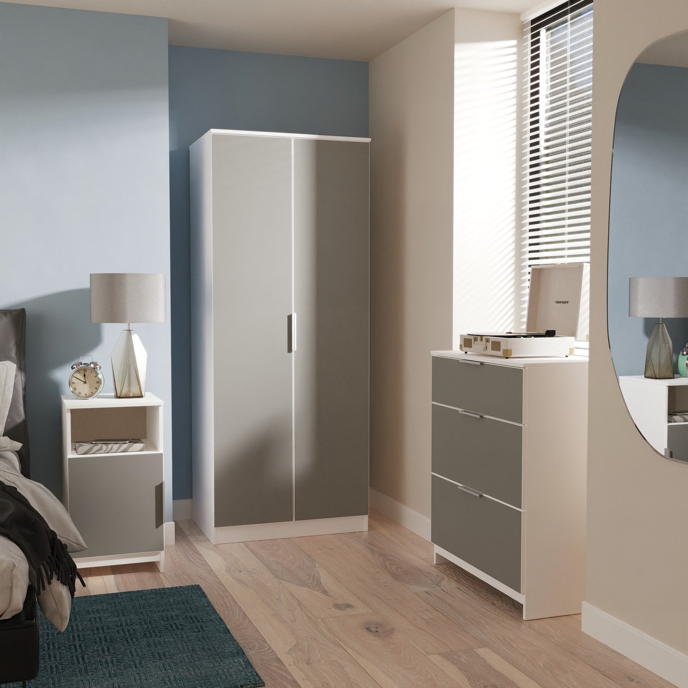 Welcome Orillia 3 Piece 2 Door Wardrobe Set