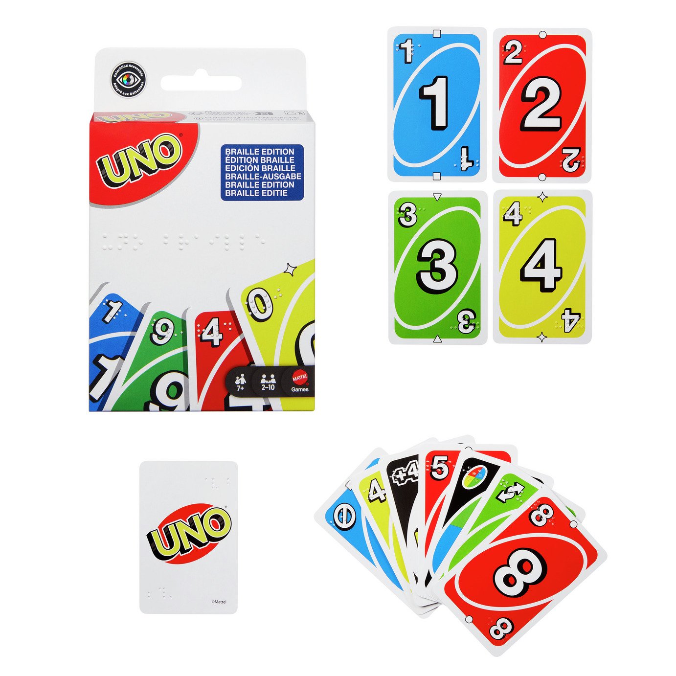 UNO Braille Card Game, Specially Designed for Blind