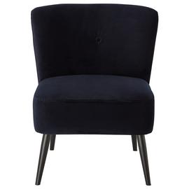 Habitat Merlot Velvet Accent Chair - Blue