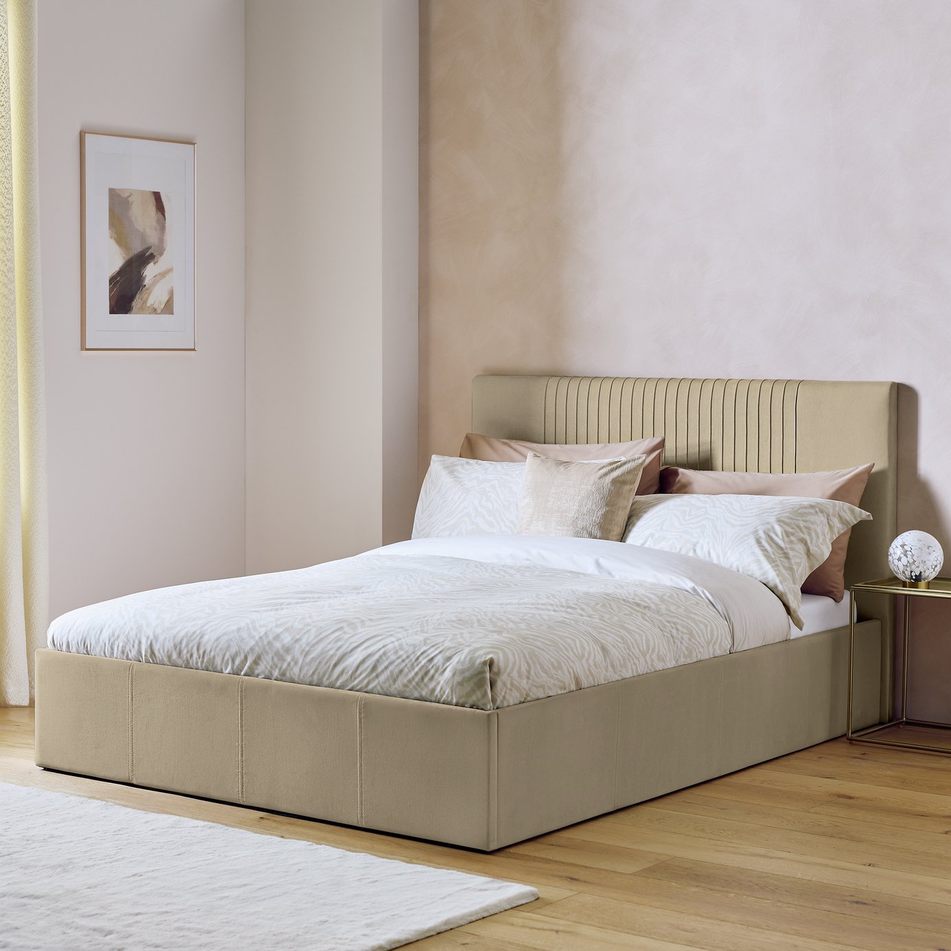 Argos Home Greta Velvet End Lift Ottoman Bed