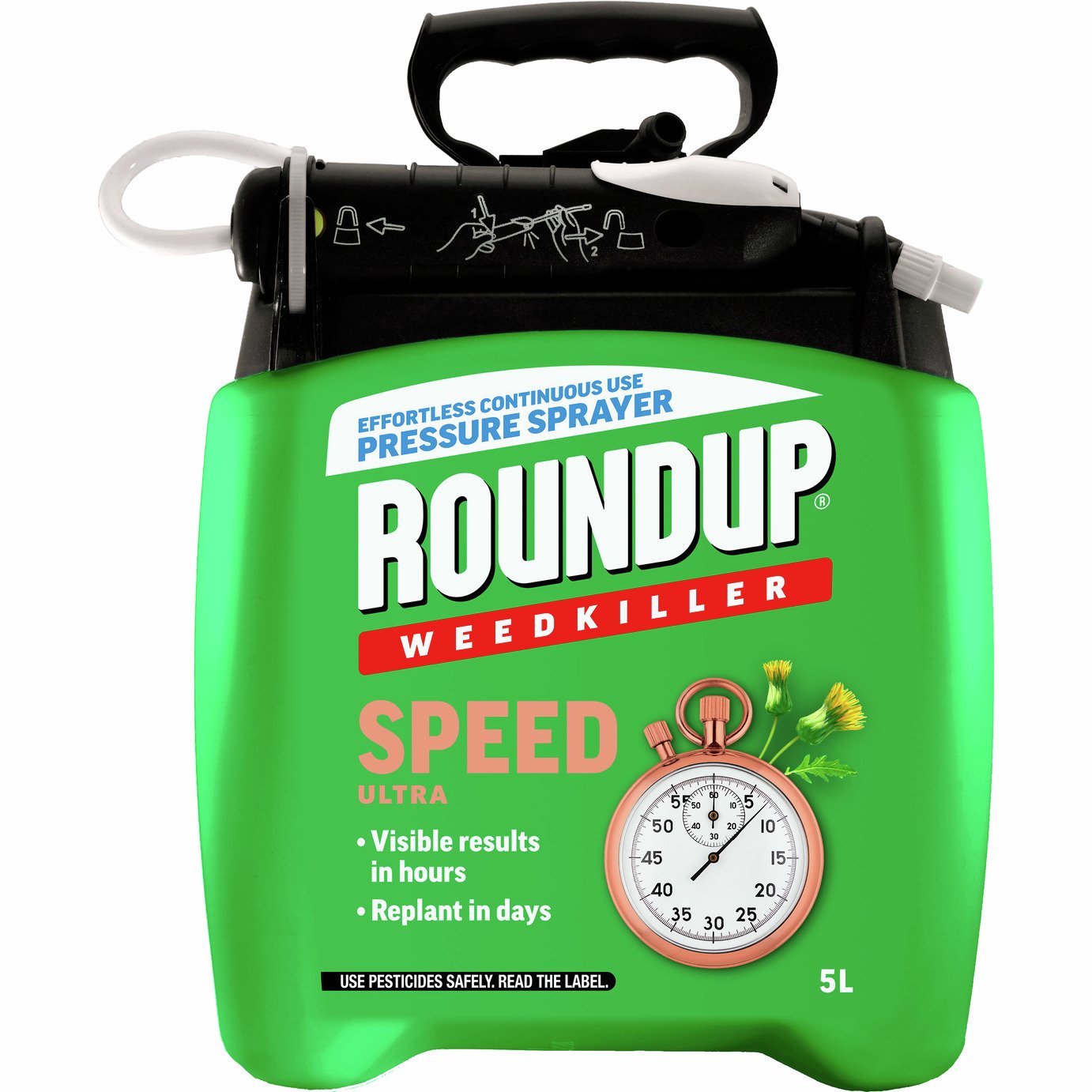Roundup Speed Ultra Pump And Go Weedkiller - 5L