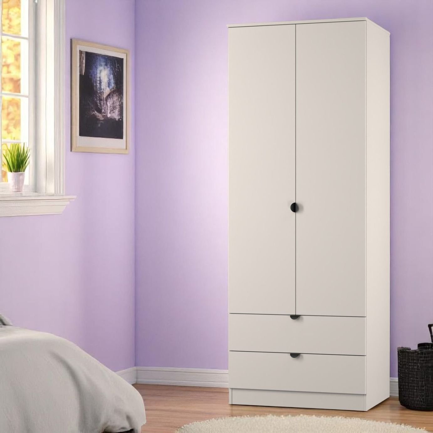 Welcome Canmore 2 Door 2 Drawer Wardrobe - Beige