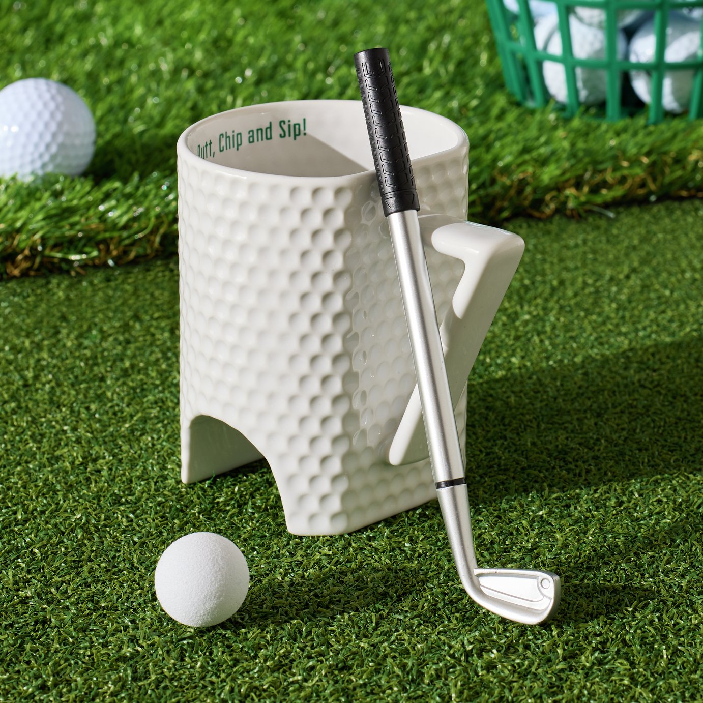 Argos Home Golf White Ceramic Mug - 230ml