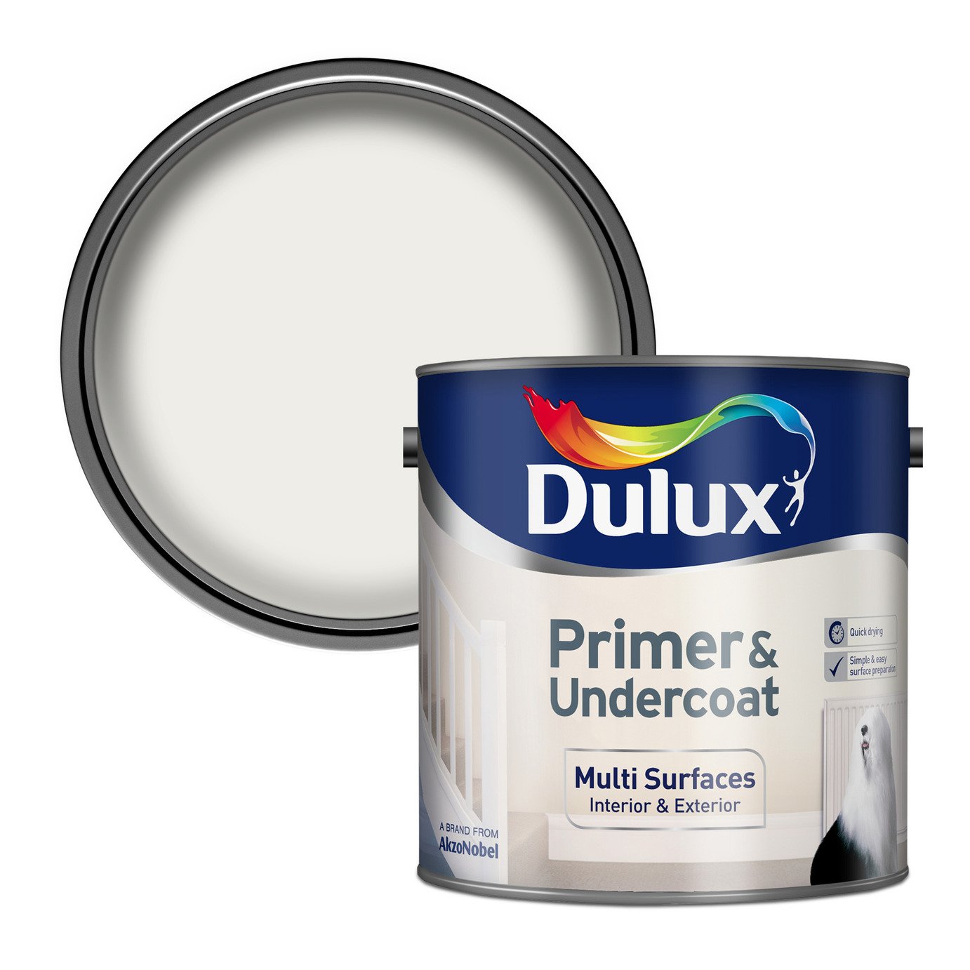 Dulux Primer & Undercoat  Multi Surfaces – 2.5L