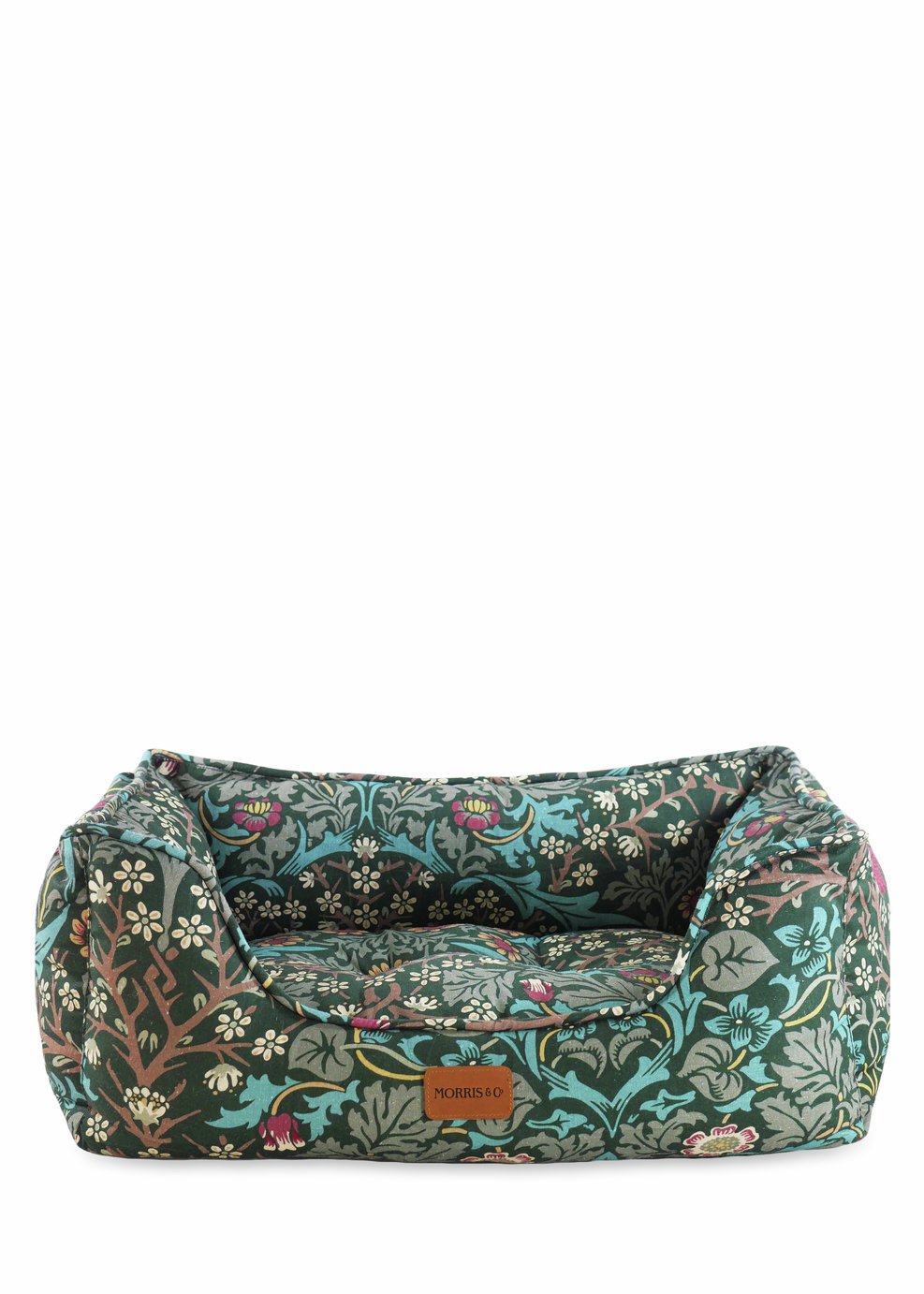 Morris & Co. Blackthorn Print Square Dog Bed - Large