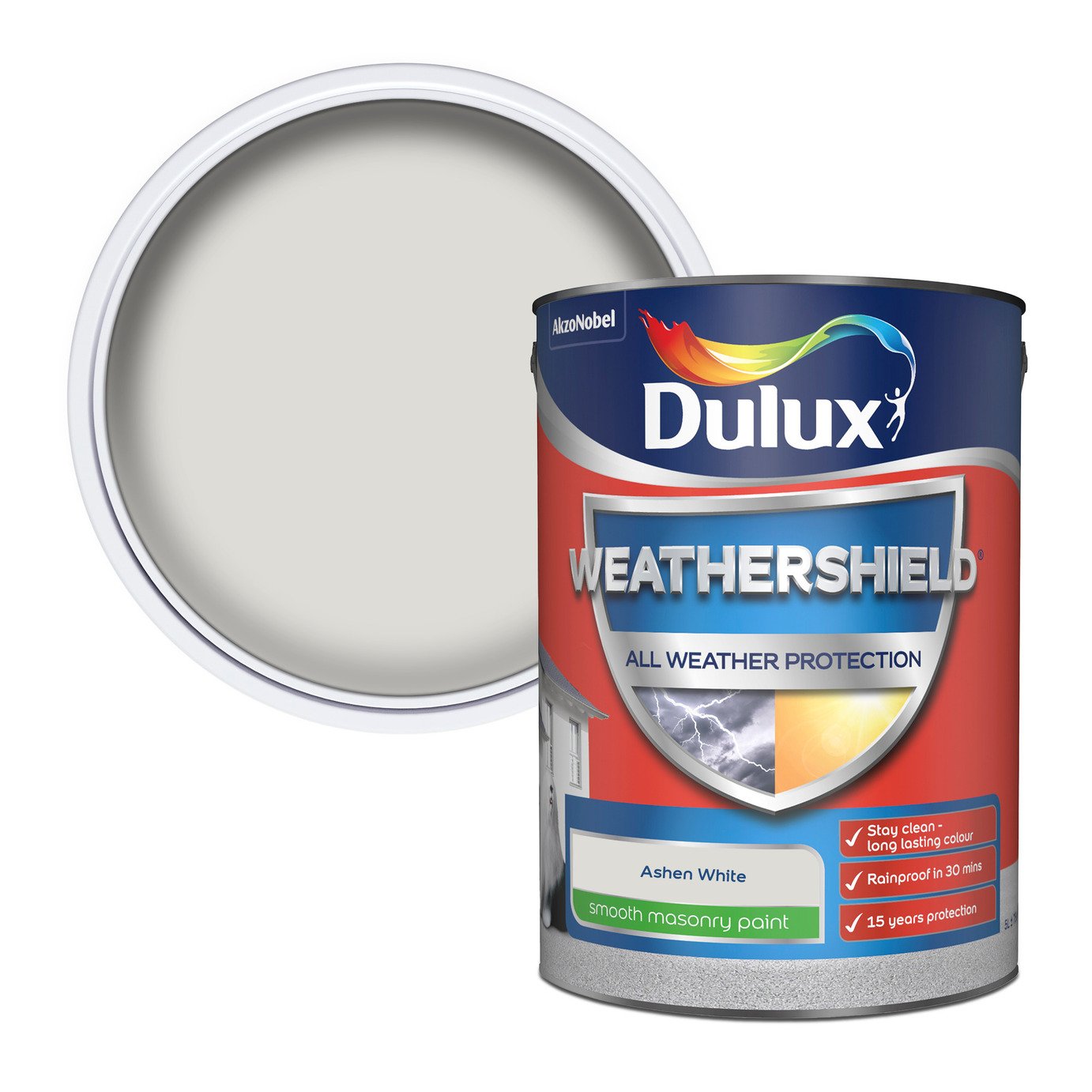 Dulux Weathershield All Weather Matt Paint 5L - Ashen White