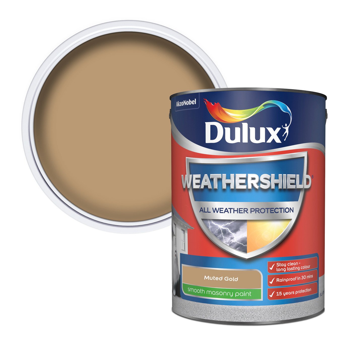 Dulux Weathershield All Weather Matt Paint 5L - Muted Gold