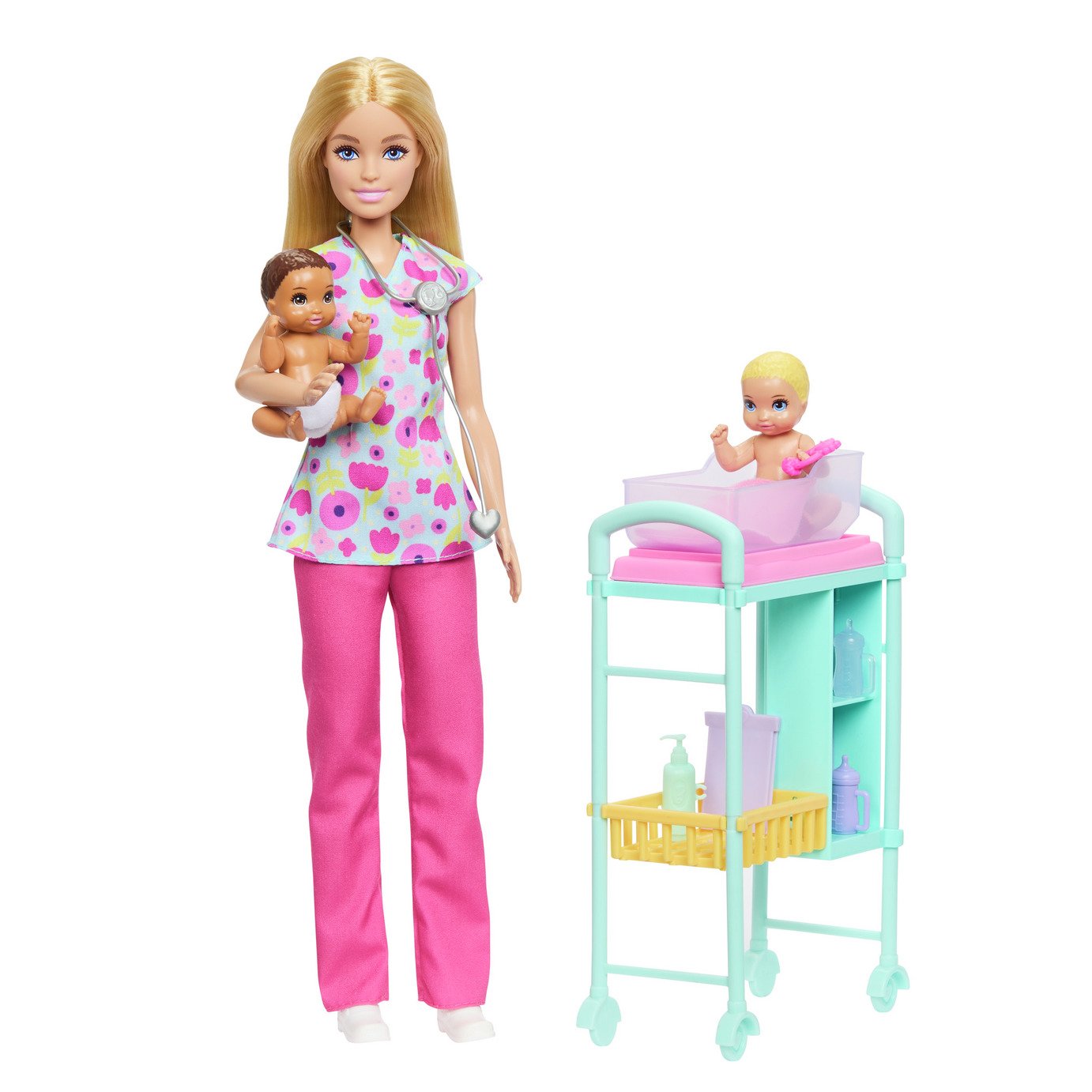 Barbie Careers Baby Doctor Playset with Blonde Fashion Doll