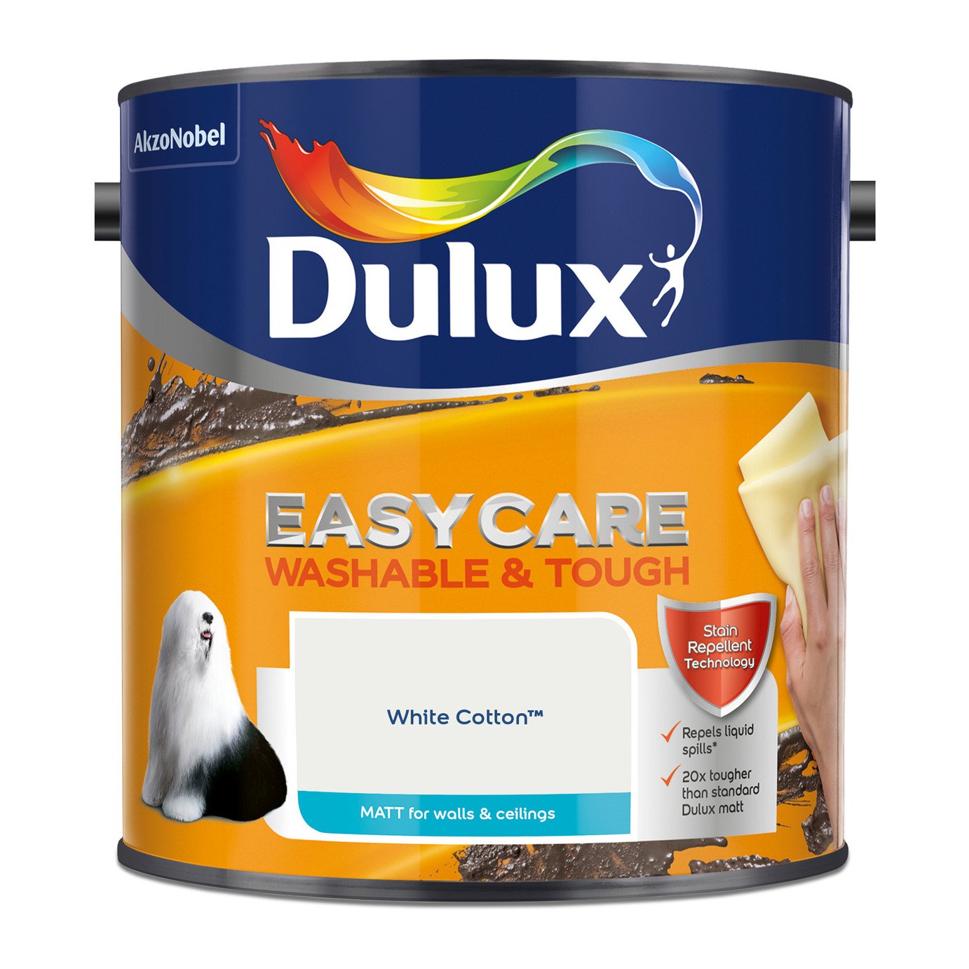 Dulux Easycare Washable & Tough Matt White Cotton - 2.5L