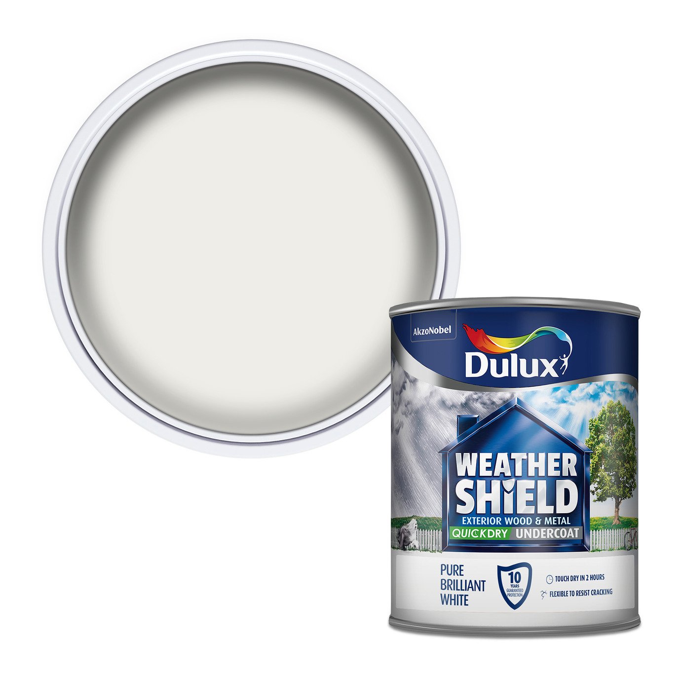Dulux Weather Shield Pure Brilliant White - 750ml