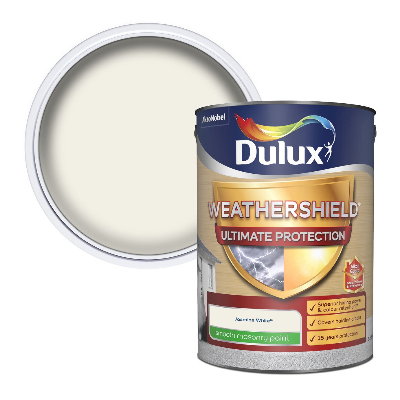 Dulux Weathershield Matt Paint 5L - Jasmine White