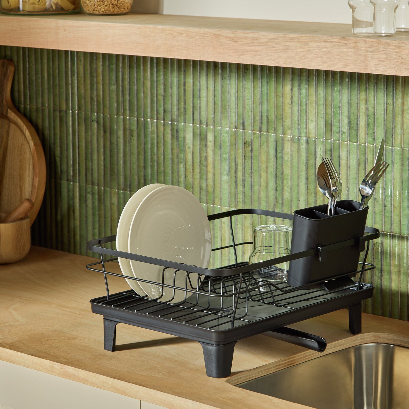 Argos Home Dish Rack - Black