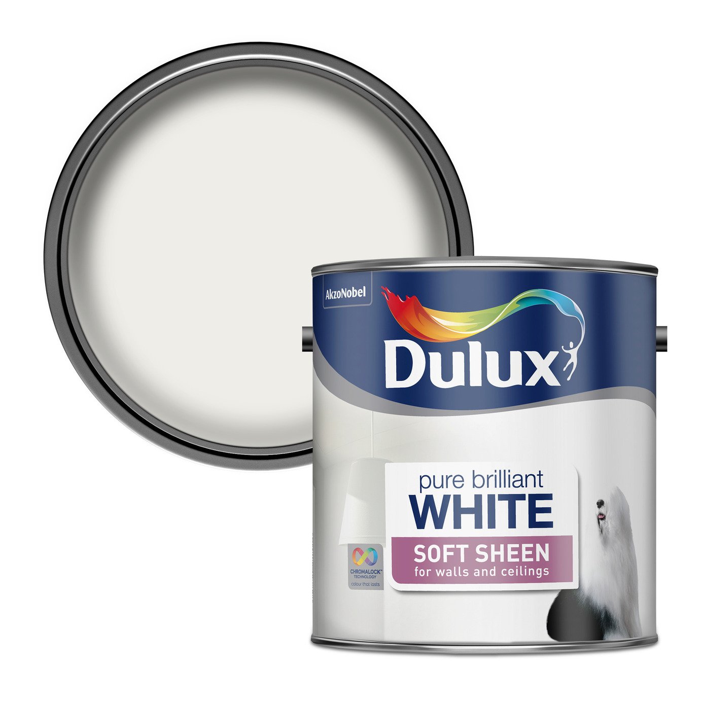 Dulux Soft Sheen Pure Brilliant White - 2.5L