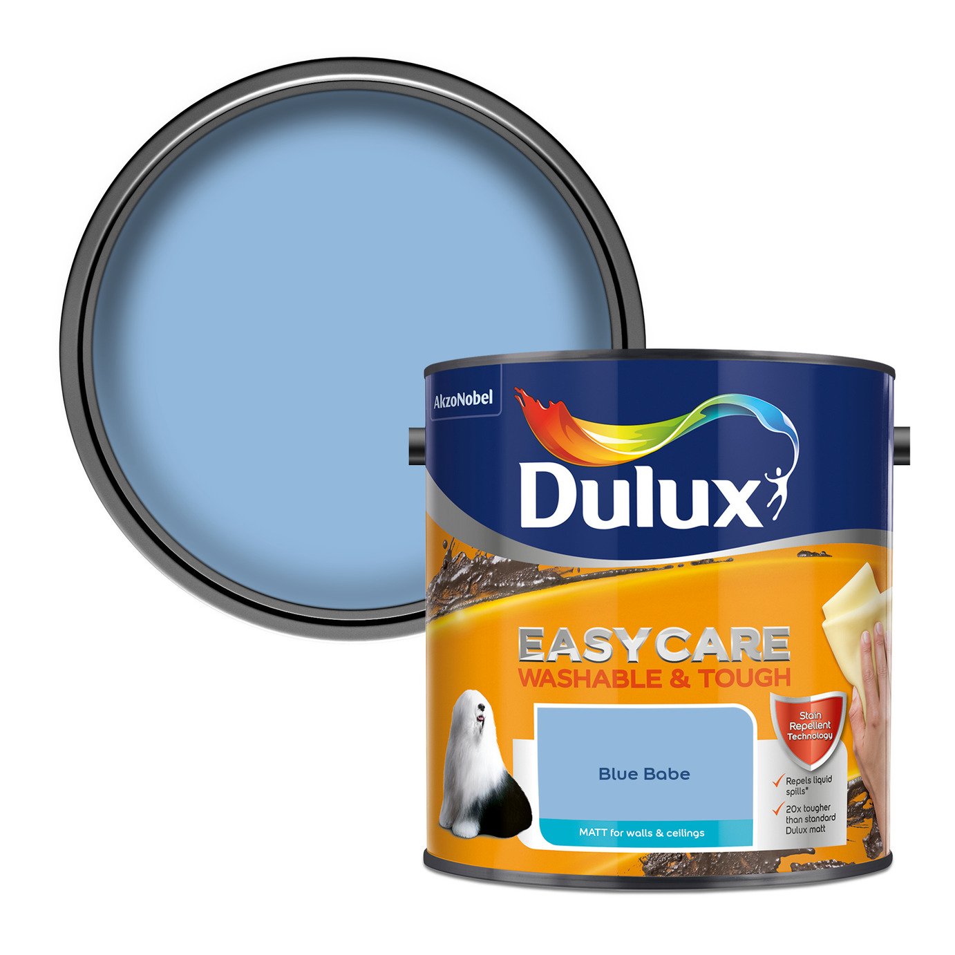 Dulux Easycare W&T Matt Paint Blue Babe - 2.5L