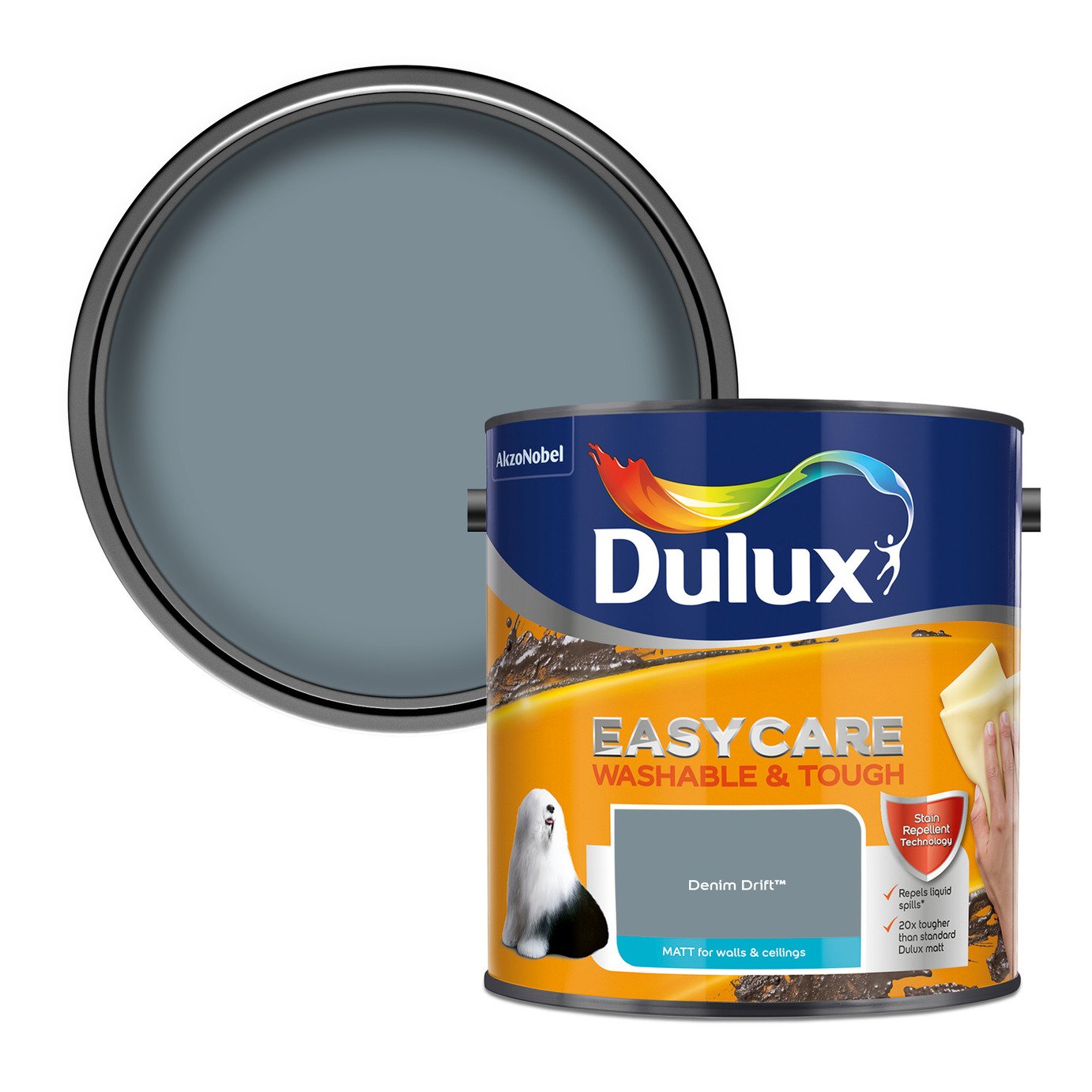 Dulux Easycare W&T Matt Paint Denim Drift - 2.5L
